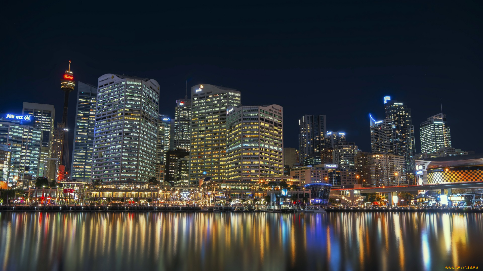 darling, harbour, sydney, города, сидней, , австралия, огни, ночь