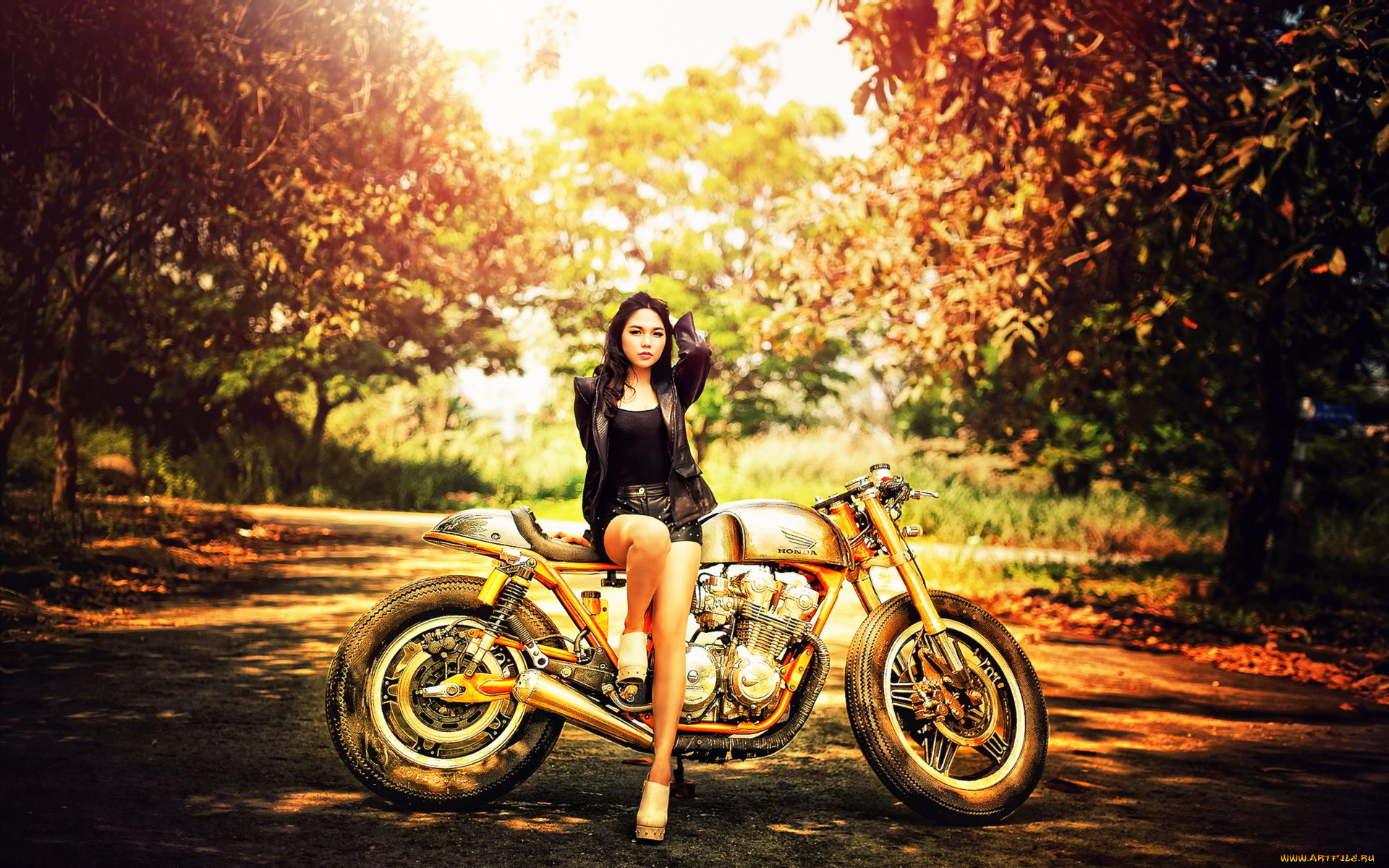 girls, and, moto, 48, мотоциклы, мото, с, девушкой, girls, moto, желтый