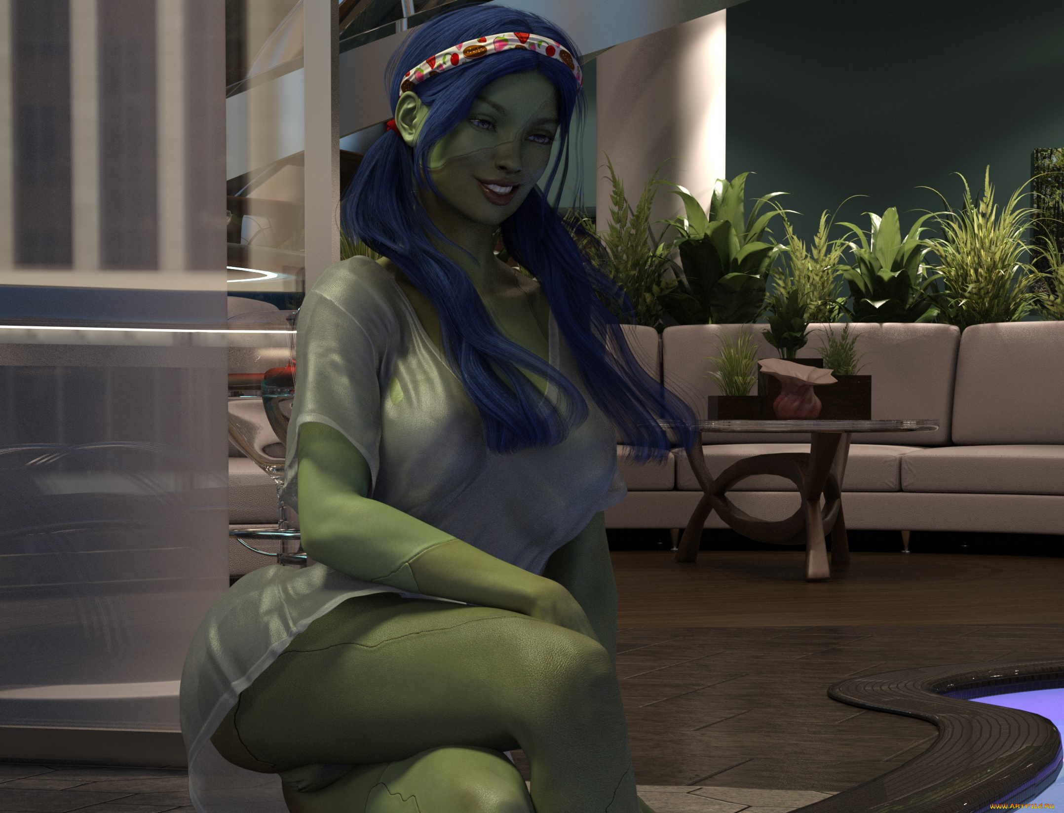 3д, графика, _science, fiction, фон, взгляд, девушка