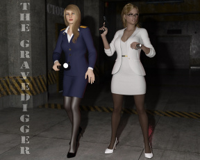 обоя 3д графика, фантазия , fantasy, девушки, взгляд, фон