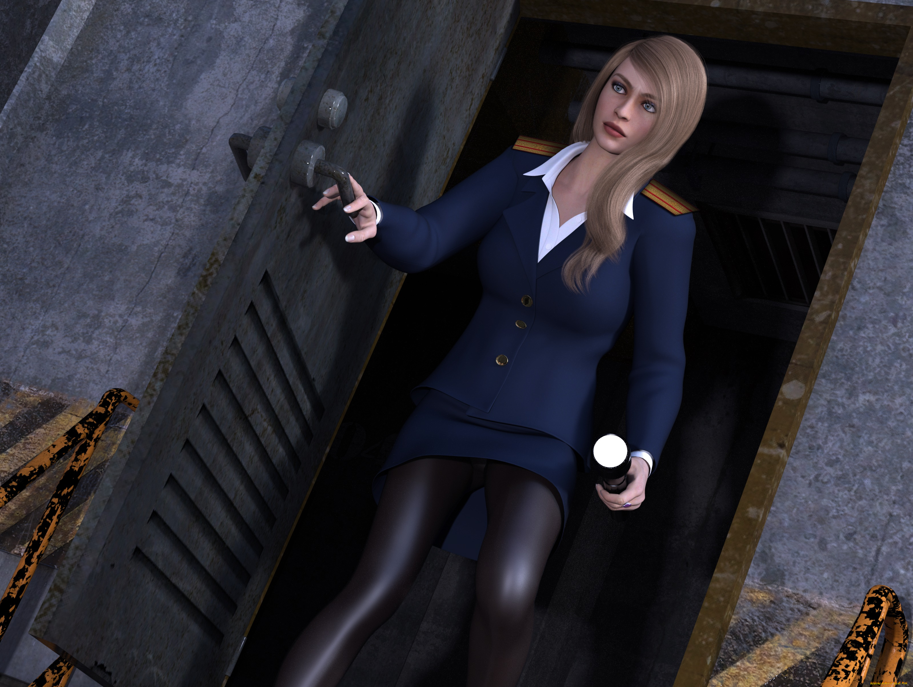 3д, графика, фантазия, , fantasy, девушка, взгляд, фон