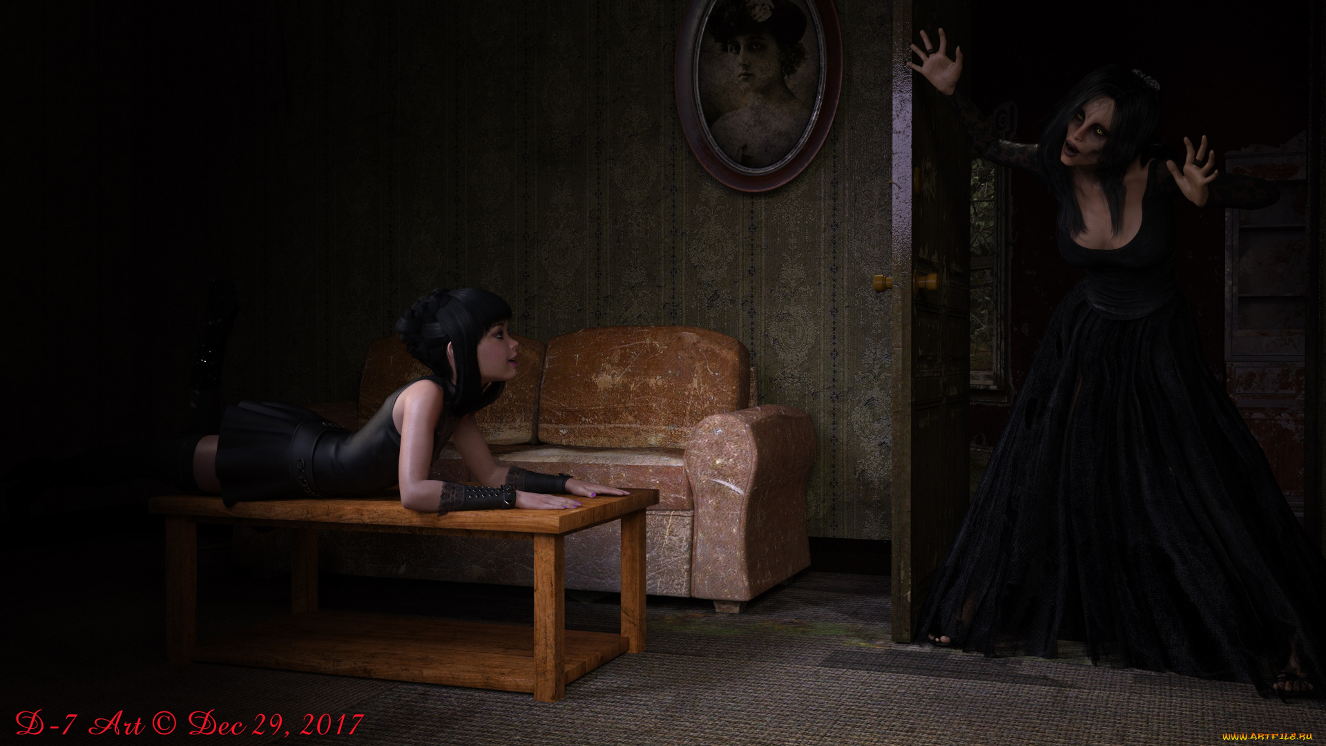 3д, графика, фантазия, , fantasy, девушка, фон, взгляд