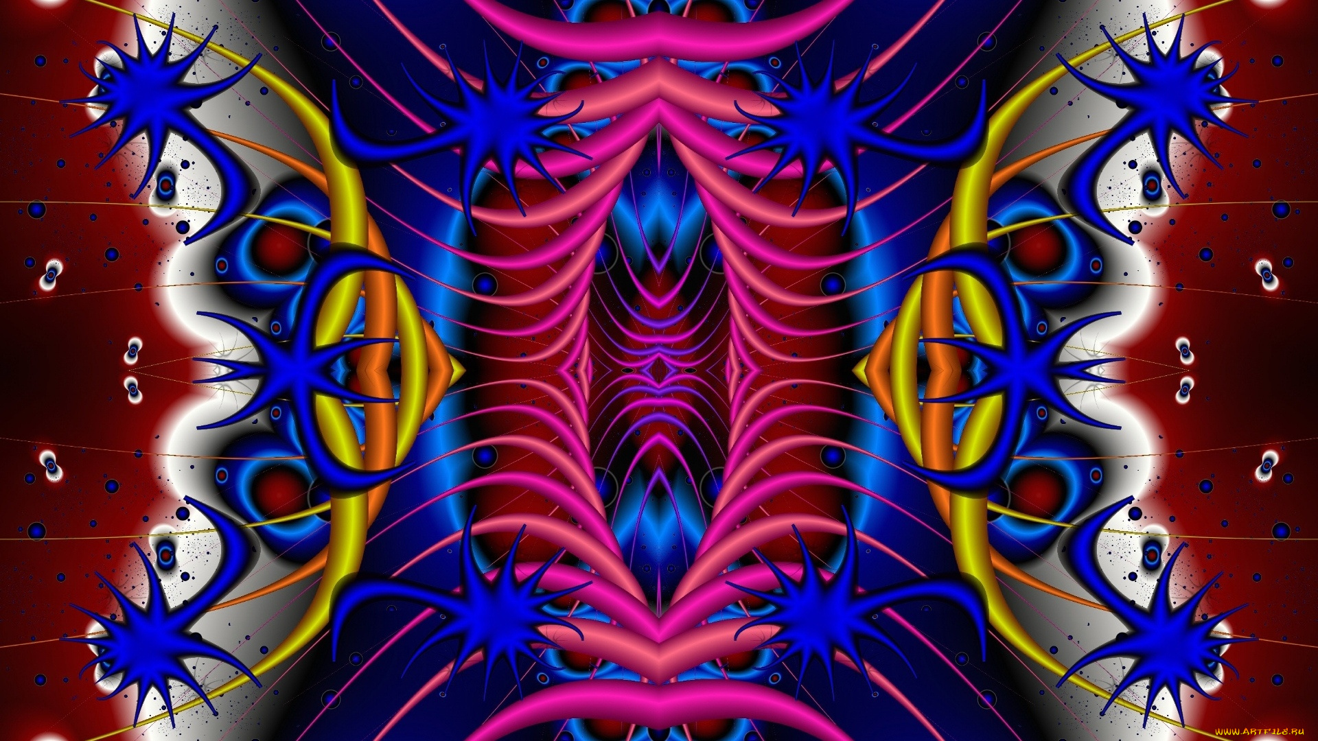 3д, графика, фракталы, , fractal, цвета, узор, фон