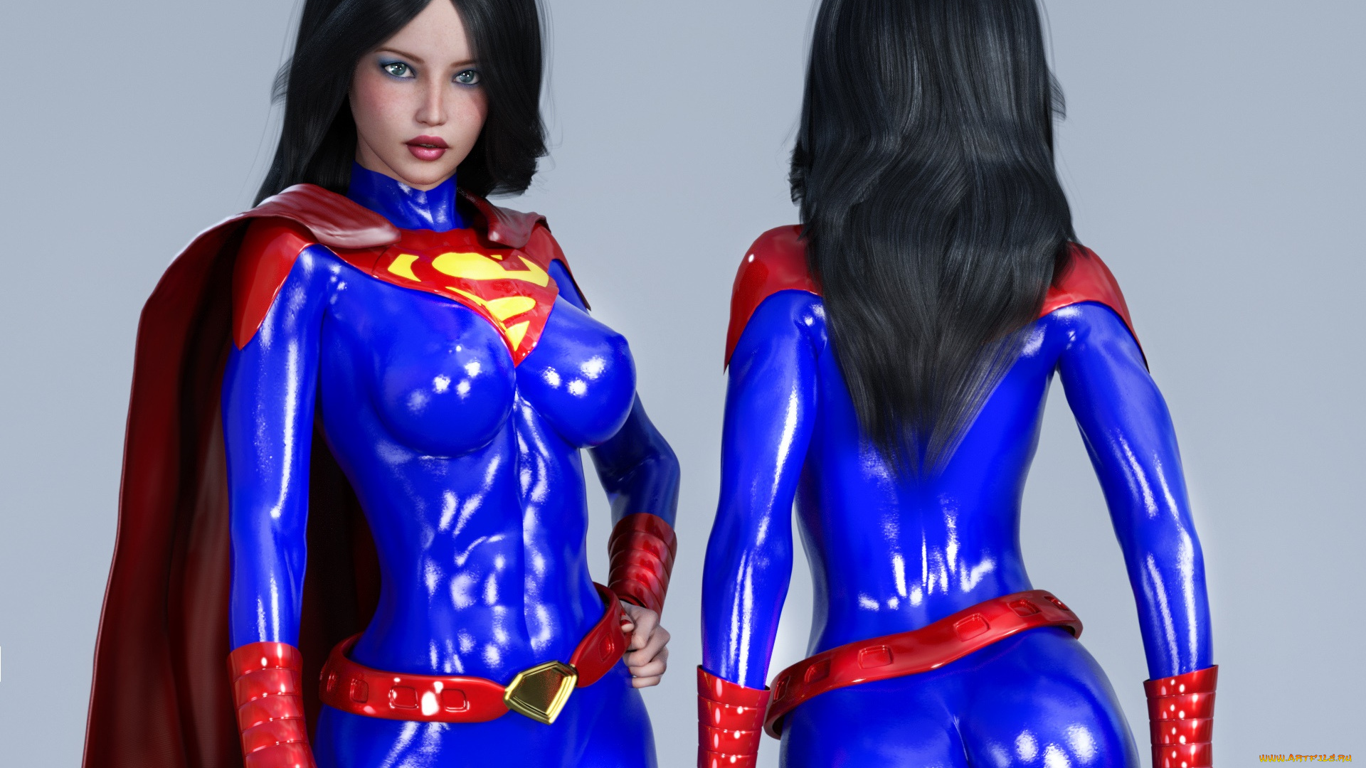 3д, графика, люди, , people, девушки, ринг, бокс, фон, взгляд