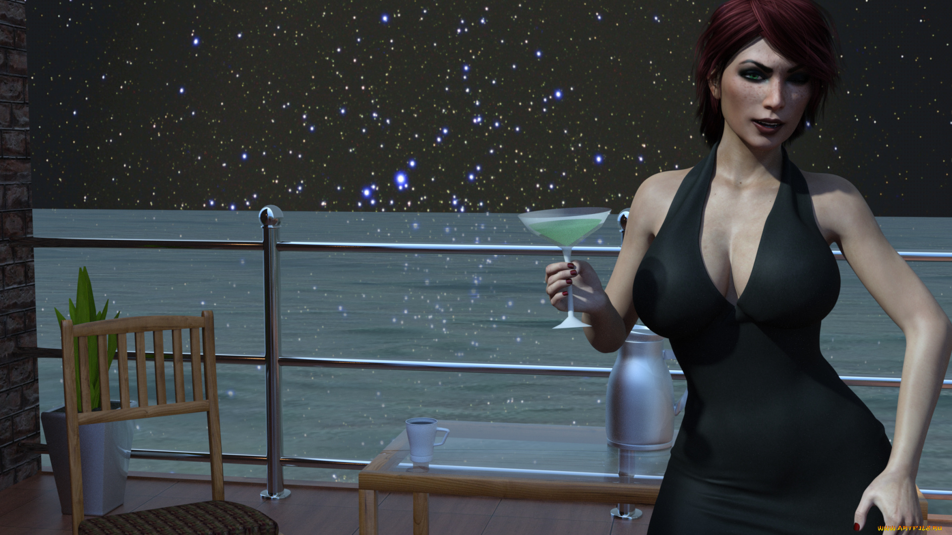 3д, графика, люди, , people, фон, взгляд, девушка