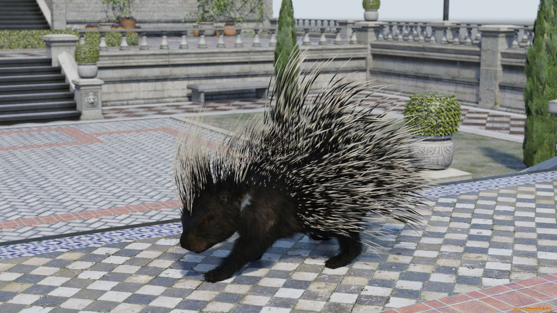 3д, графика, животные, , animals, зверек