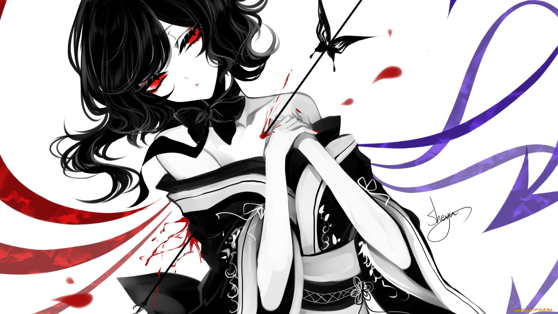 аниме, touhou, девушка