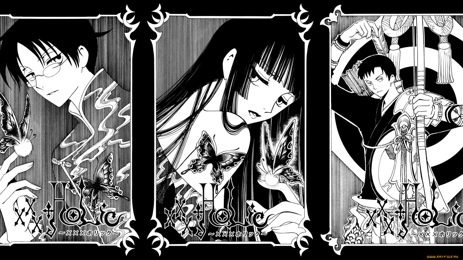аниме, xxxholic, триплексоголик
