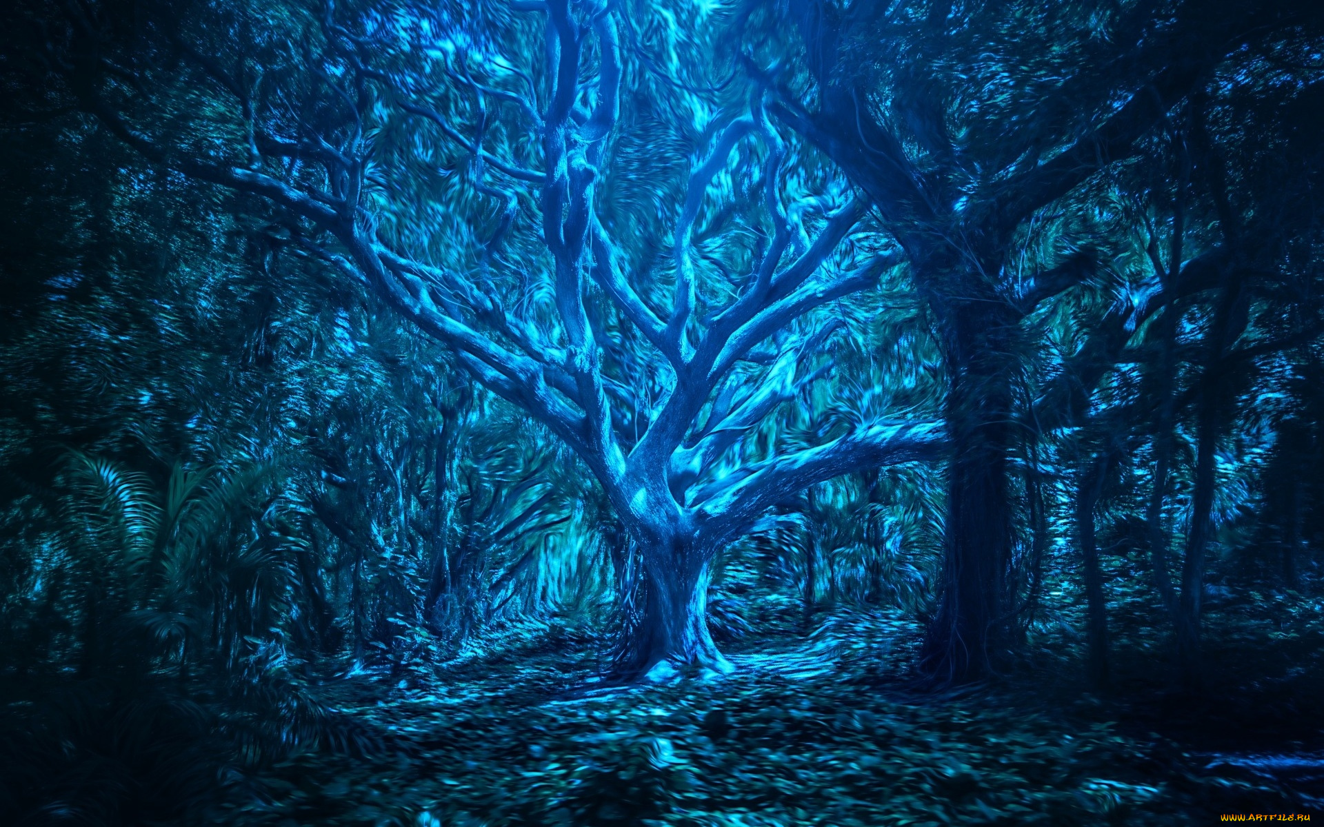 разное, компьютерный, дизайн, лес