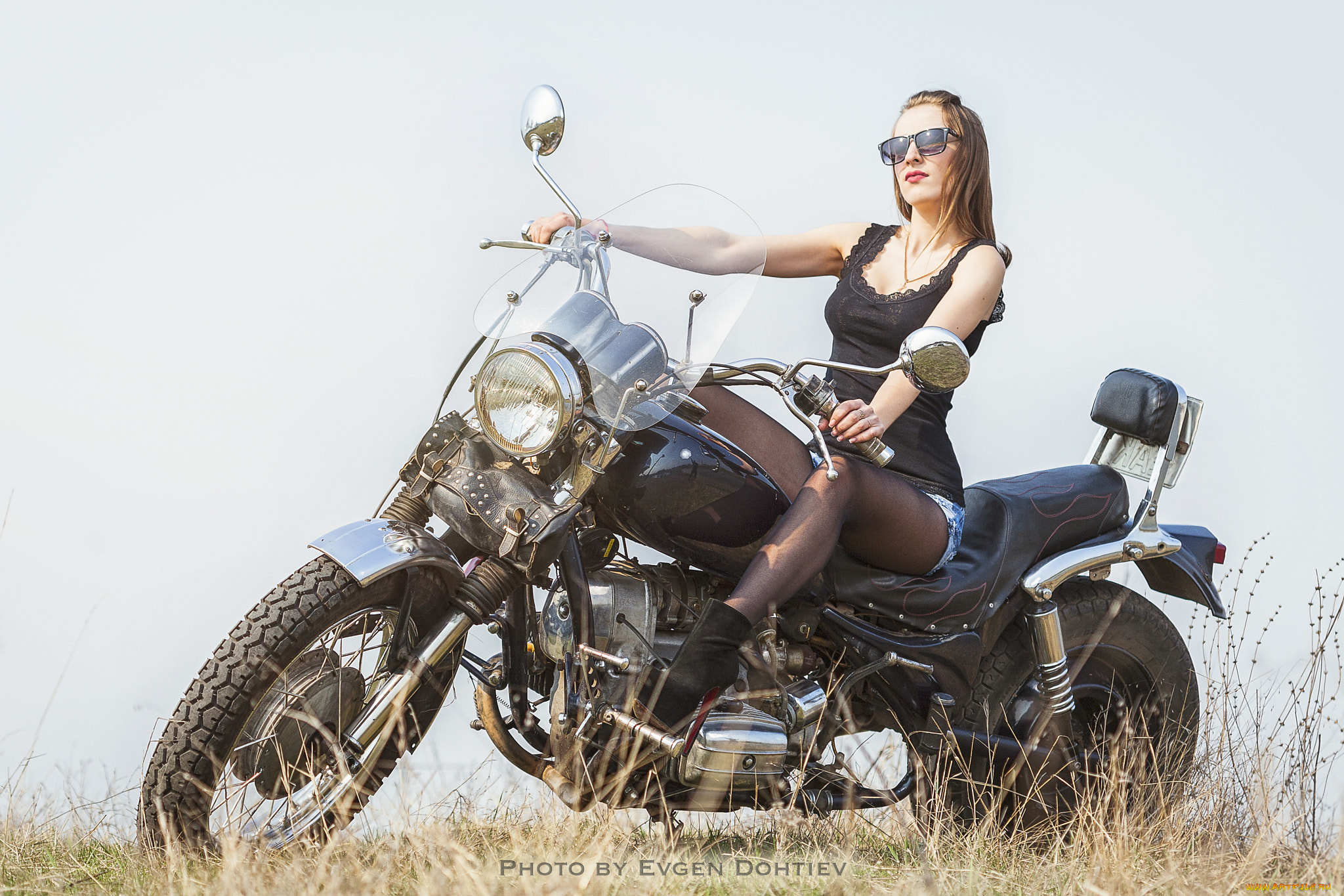 мотоциклы, мото, с, девушкой, девушки