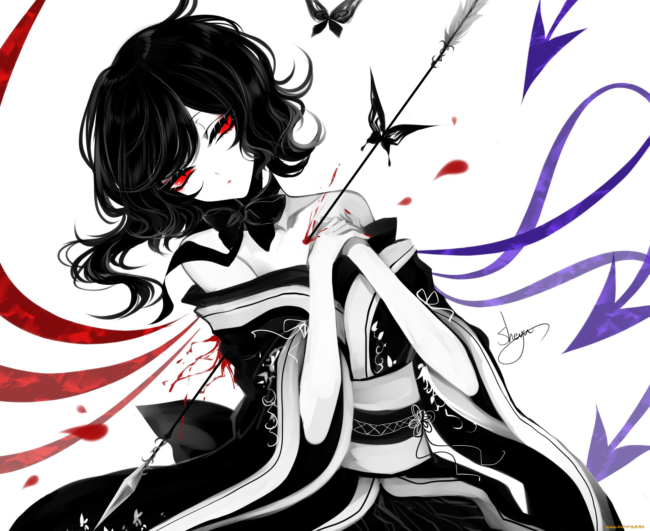 аниме, touhou, девушка