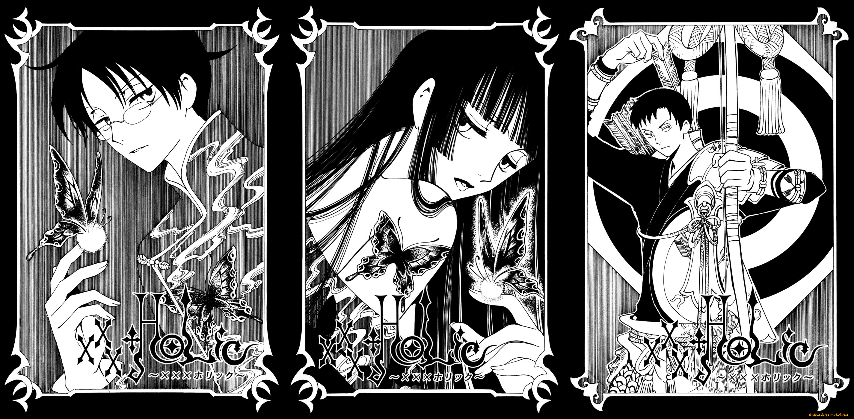 аниме, xxxholic, триплексоголик