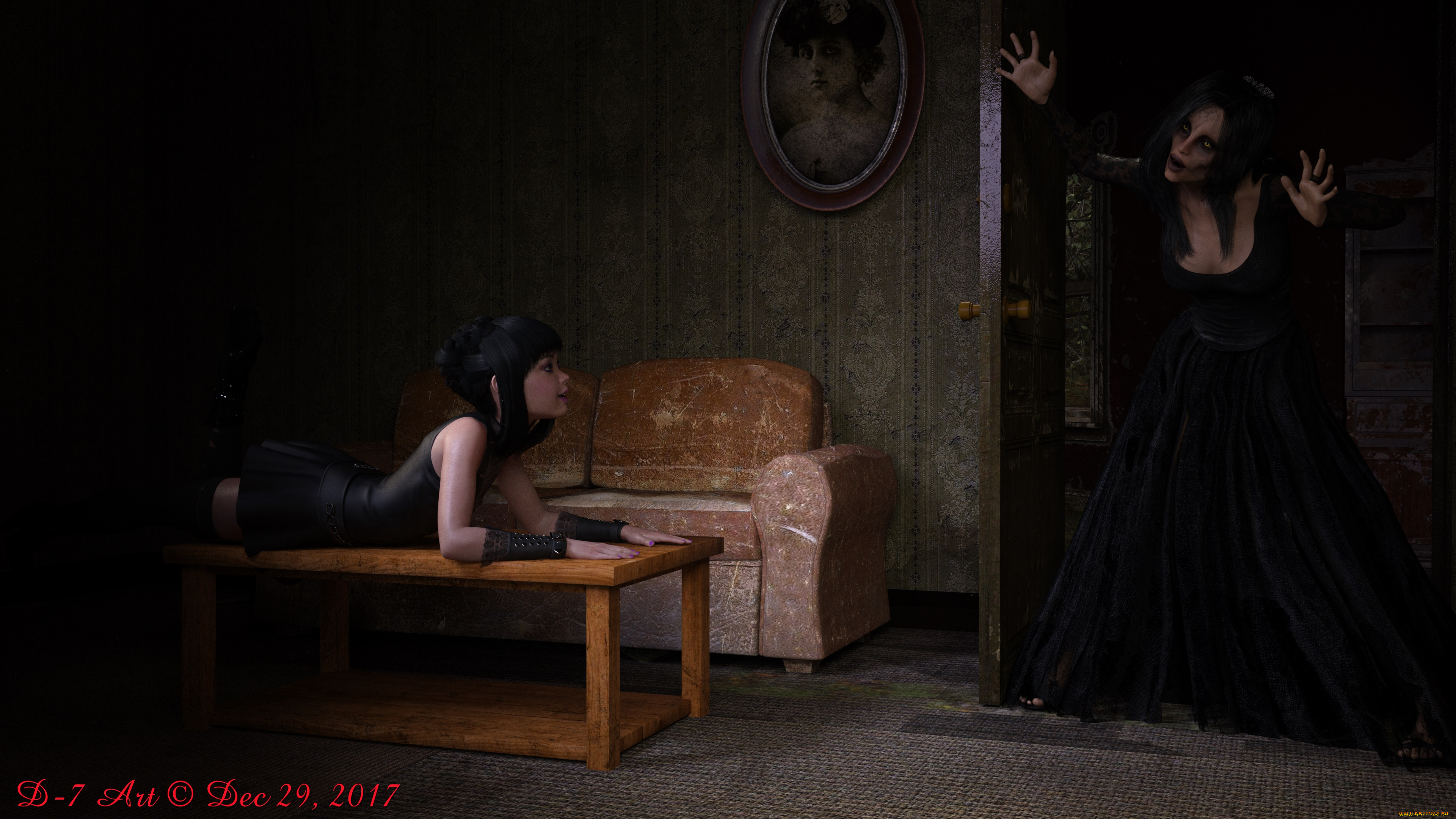 3д, графика, фантазия, , fantasy, девушка, фон, взгляд