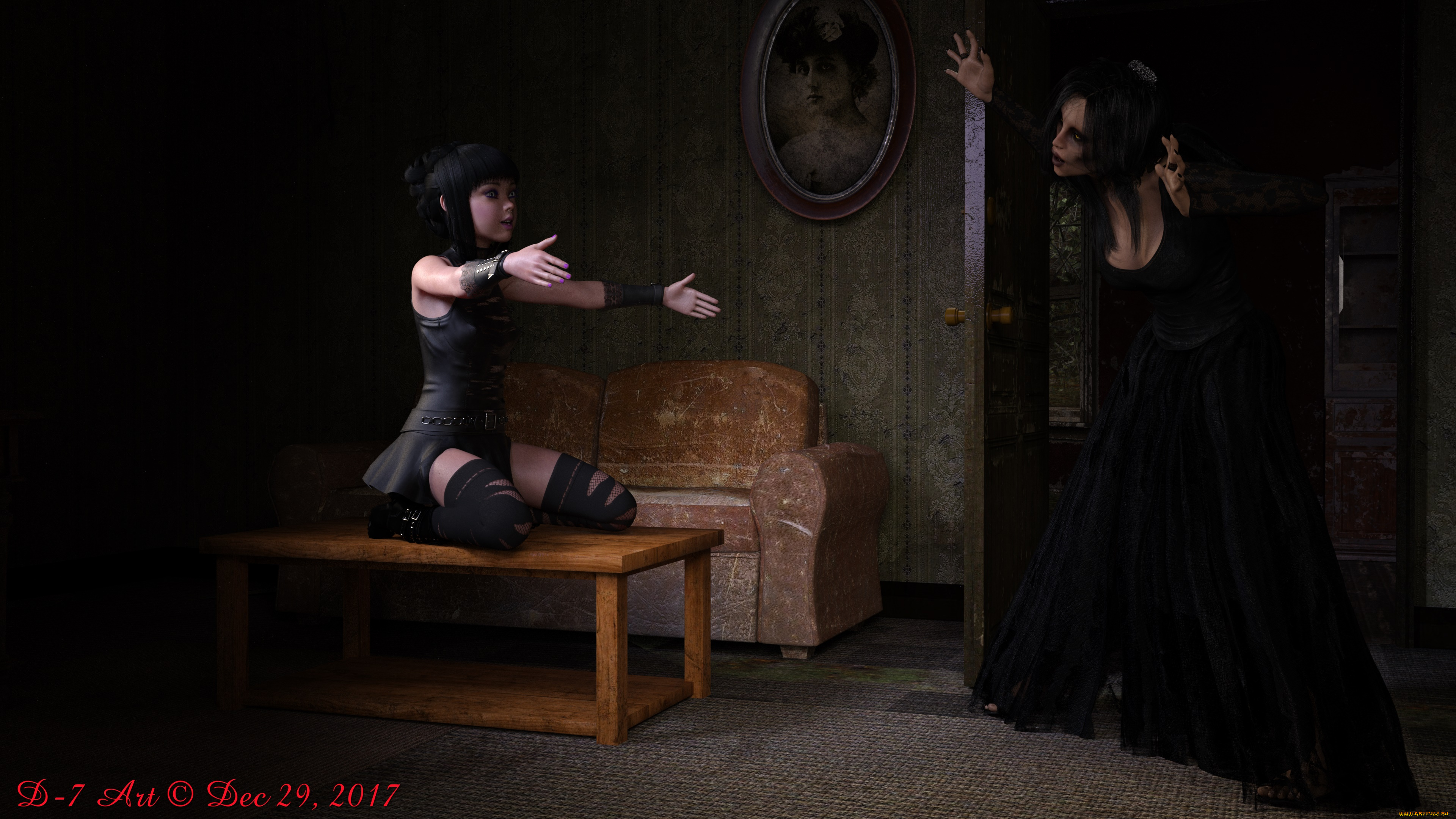 3д, графика, фантазия, , fantasy, фон, взгляд, девушка