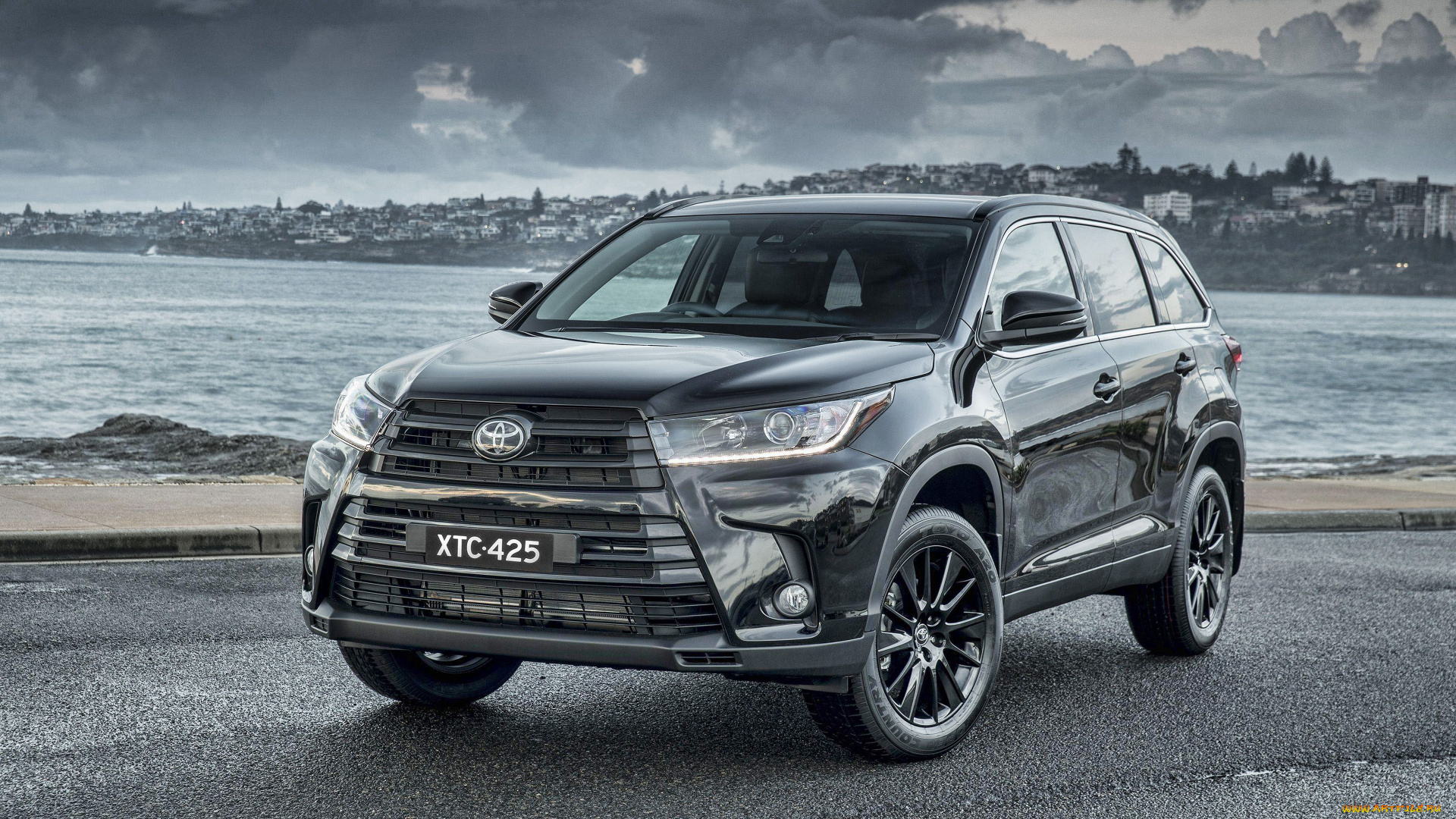 2019, toyota, highlander, black, edition, автомобили, toyota, 2019, highlander, тюнинг, 4k, kluger, black, edition, тойота, японские, xu50