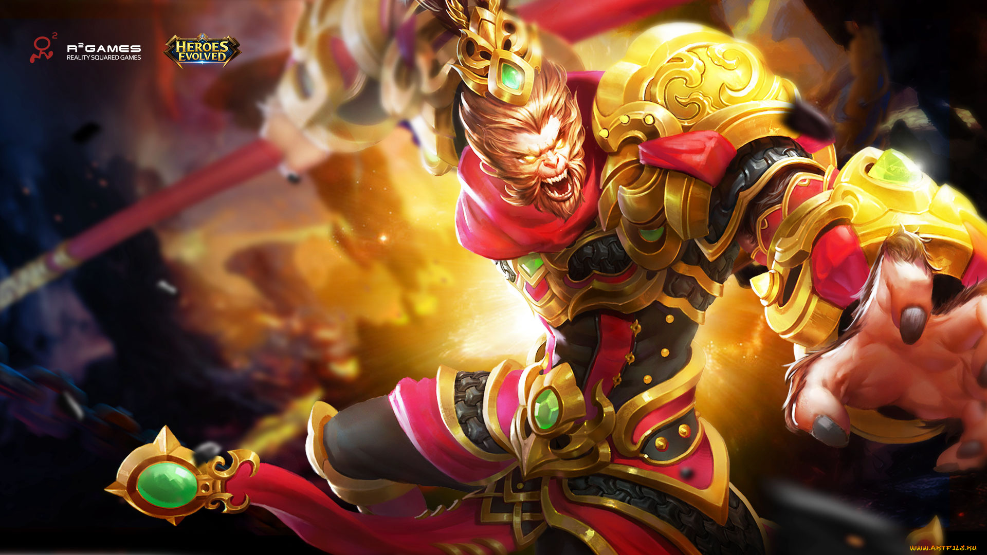 видео, игры, heroes, evolved, король, обезьян