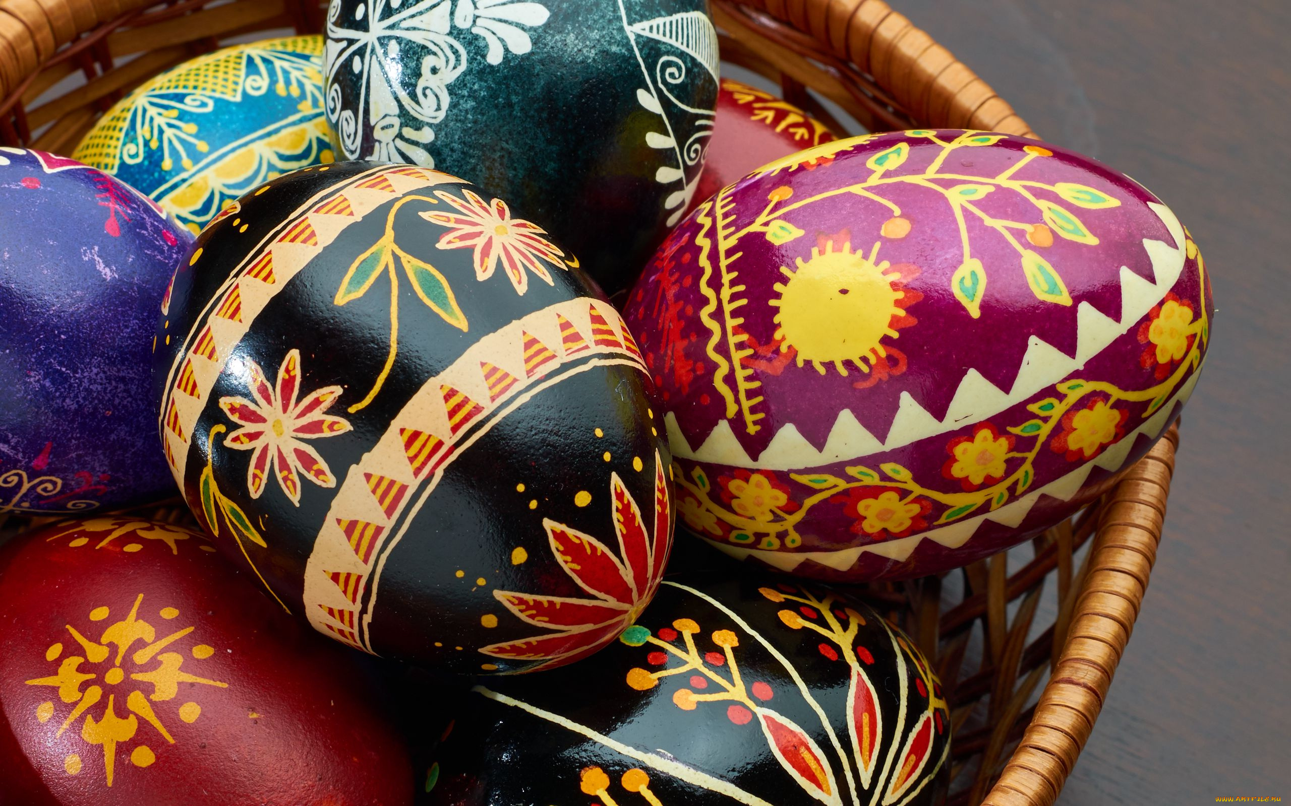 праздничные, пасха, корзинка, писанки