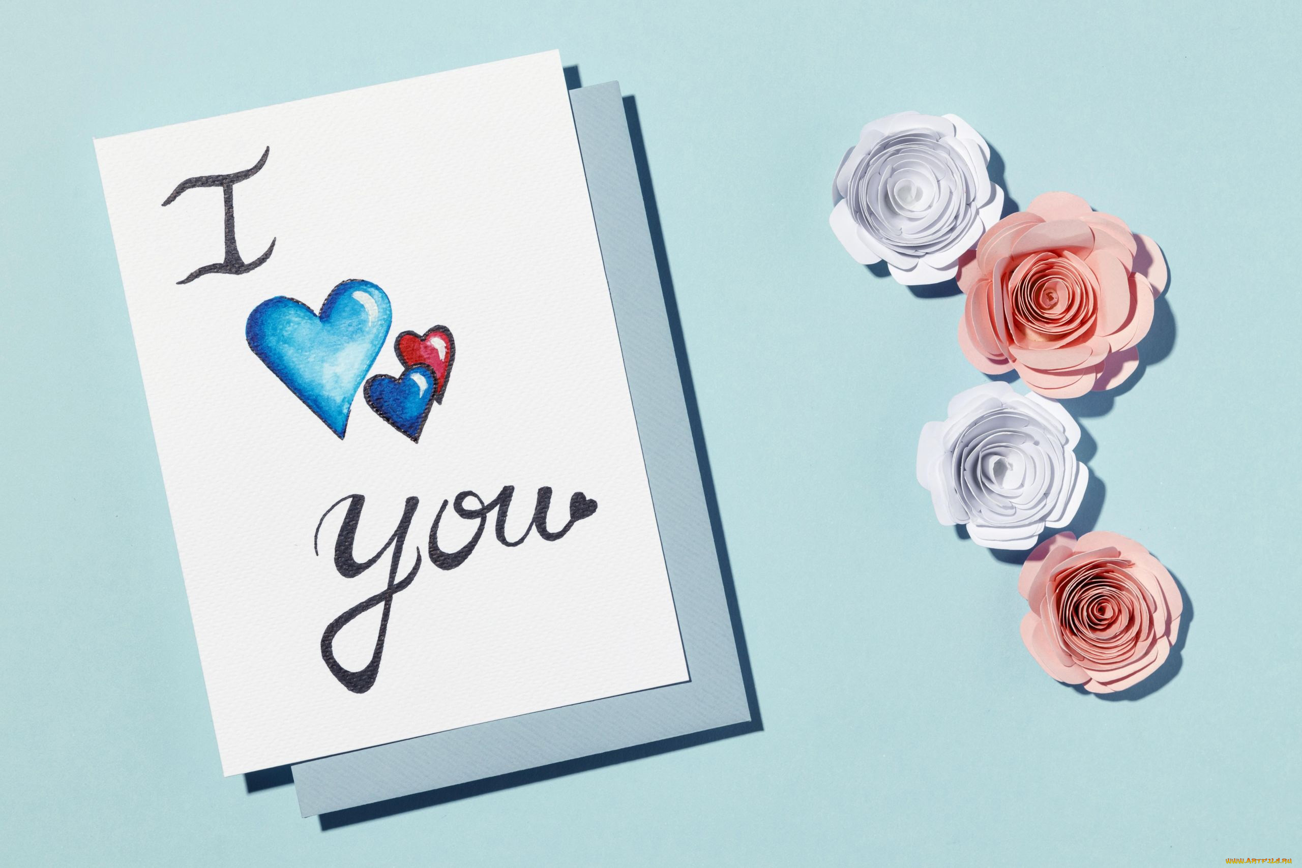 праздничные, день, святого, валентина, , сердечки, , любовь, бумажные, цветы, записка, надпись, признание