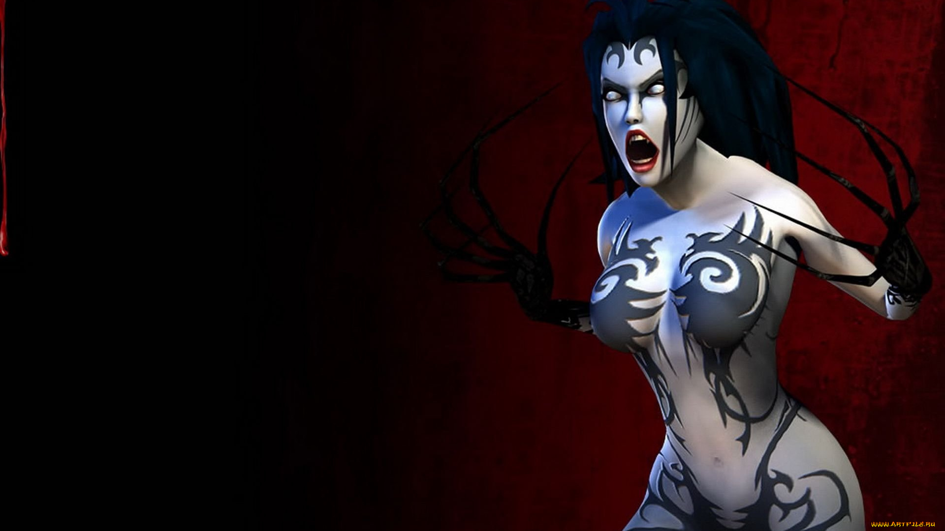 видео, игры, bloodrayne, 2, девушка, монстр, когти