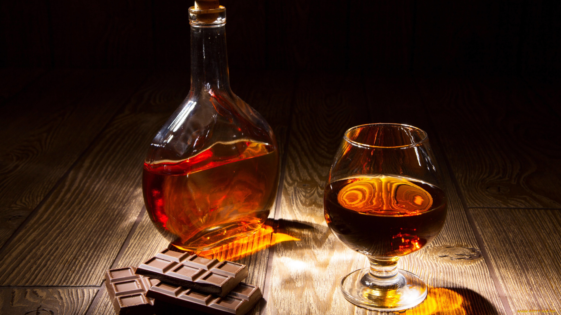 еда, напитки, шоколад, коньяк, бутылка, бокал