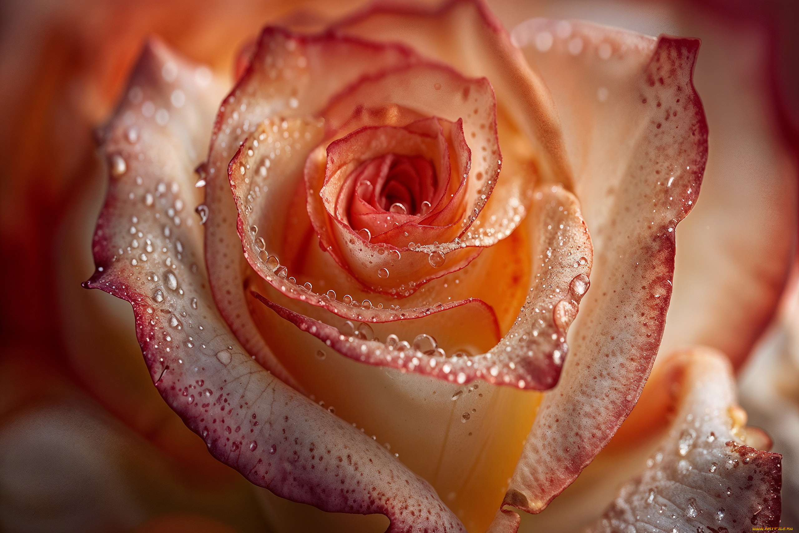 цветы, розы, макро, роза, капли