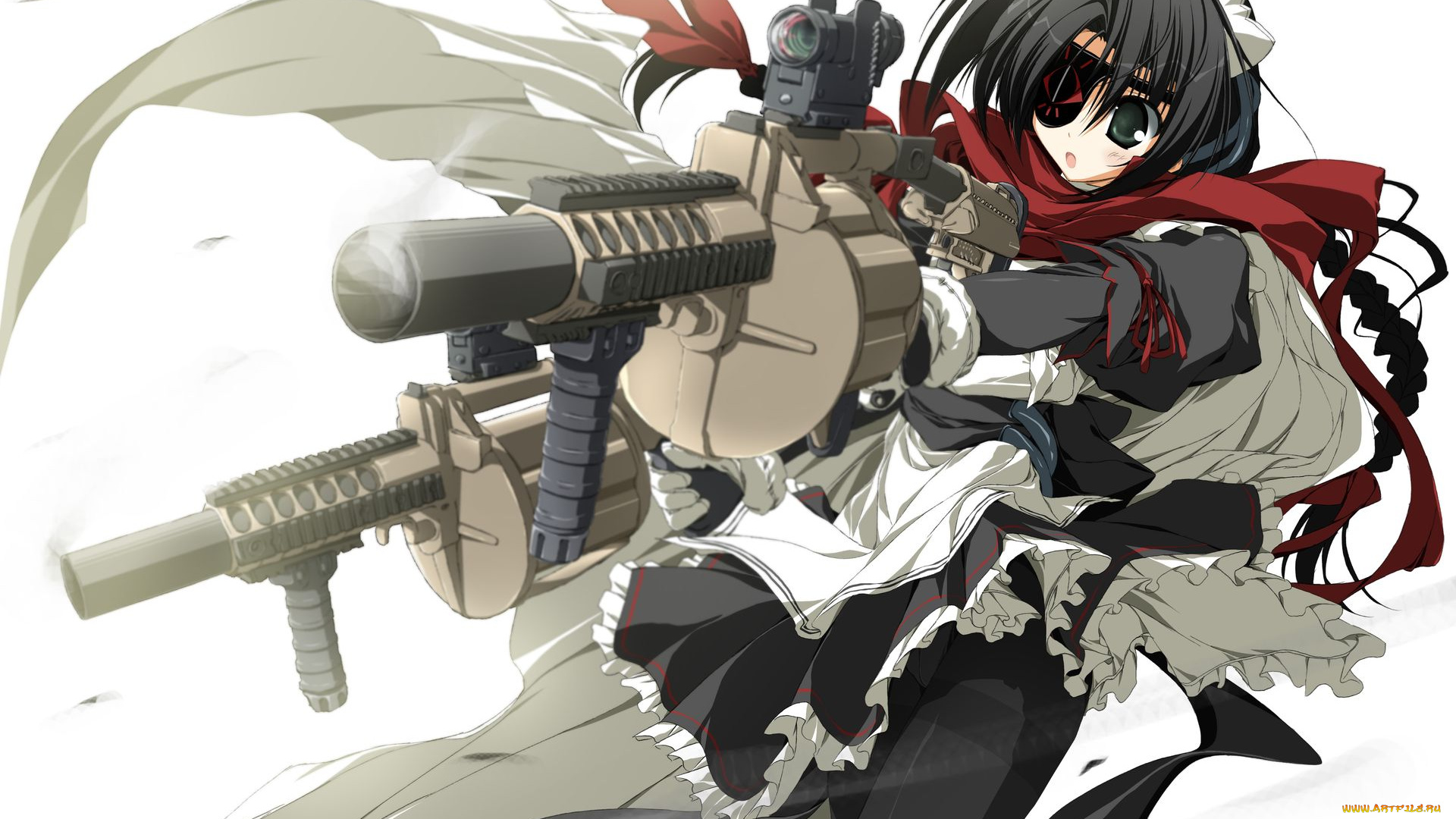 аниме, weapon, blood, technology