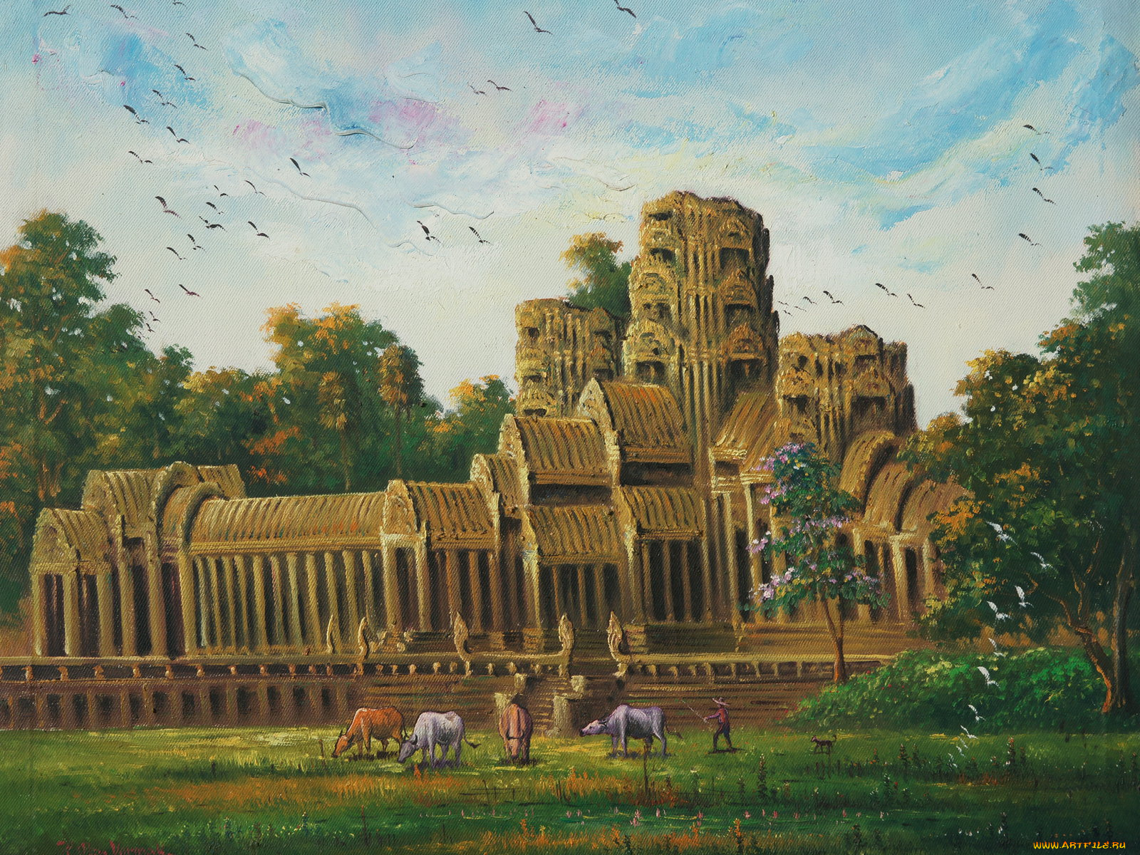 рисованные, города