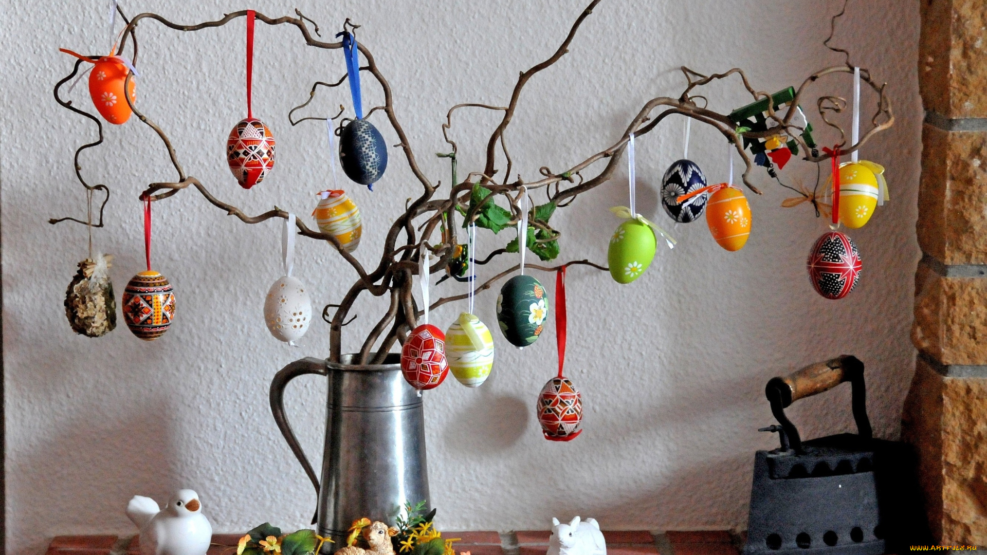праздничные, пасха, много, пасхальное, яйцо