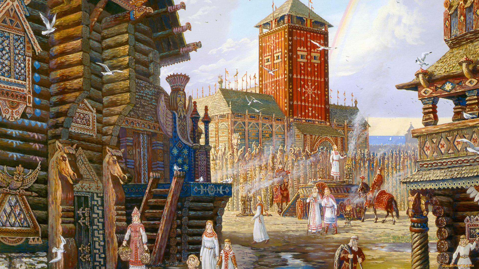 всеволод, иванов, радуга, над, арконой, рисованные