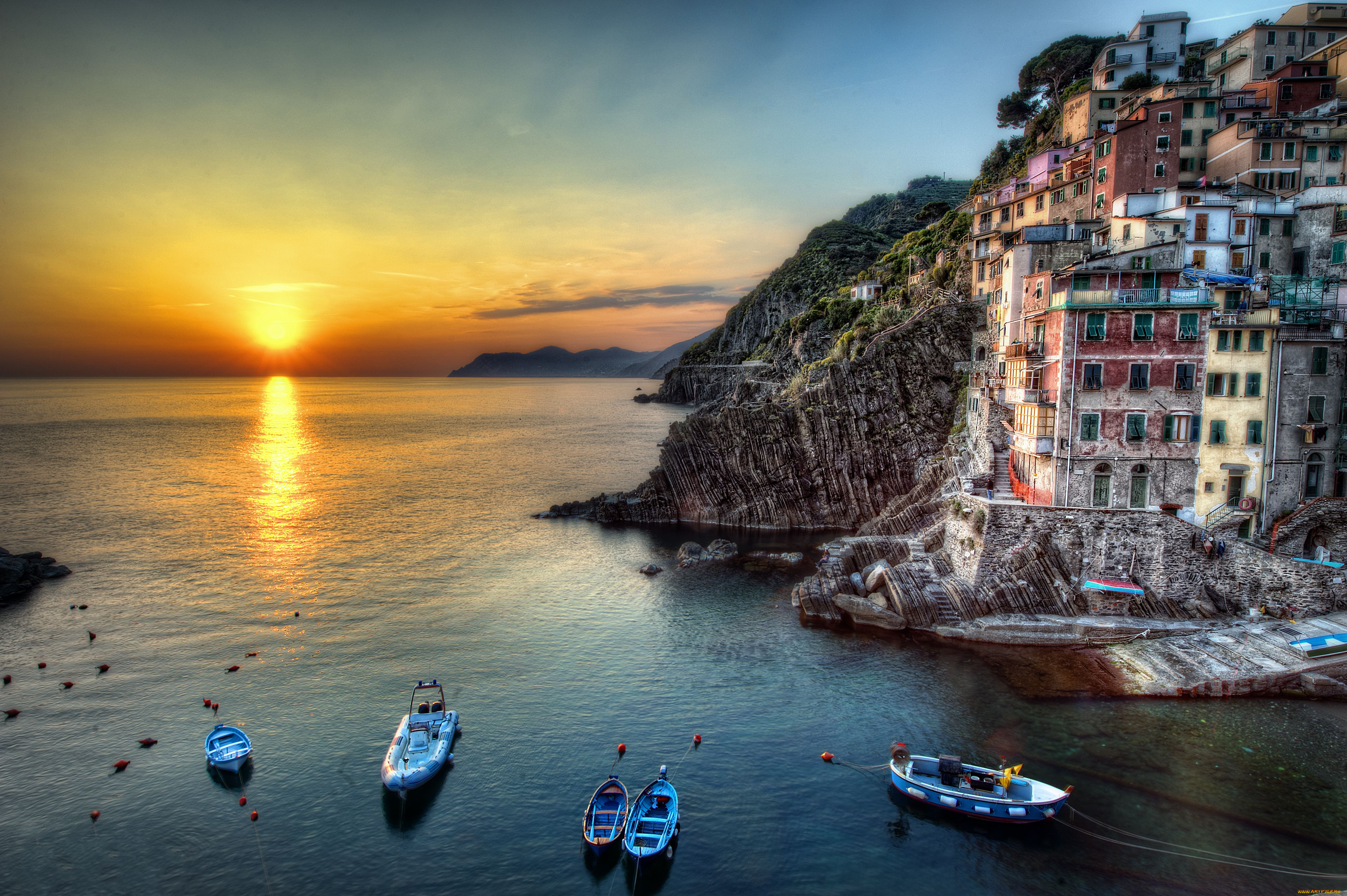 riomaggiore, italy, города, амальфийское, лигурийское, побережье, италия