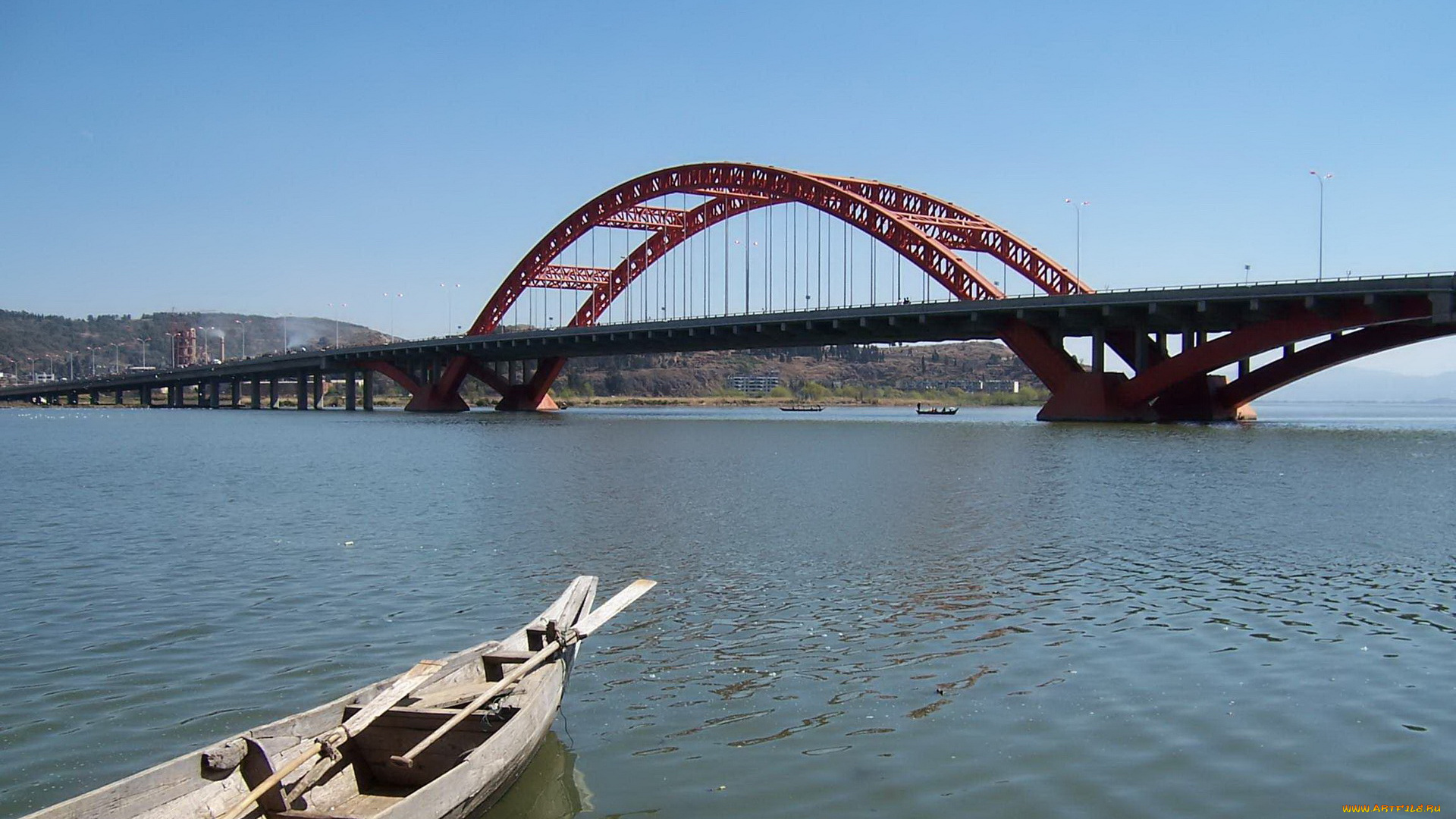 города, мосты, река, мост