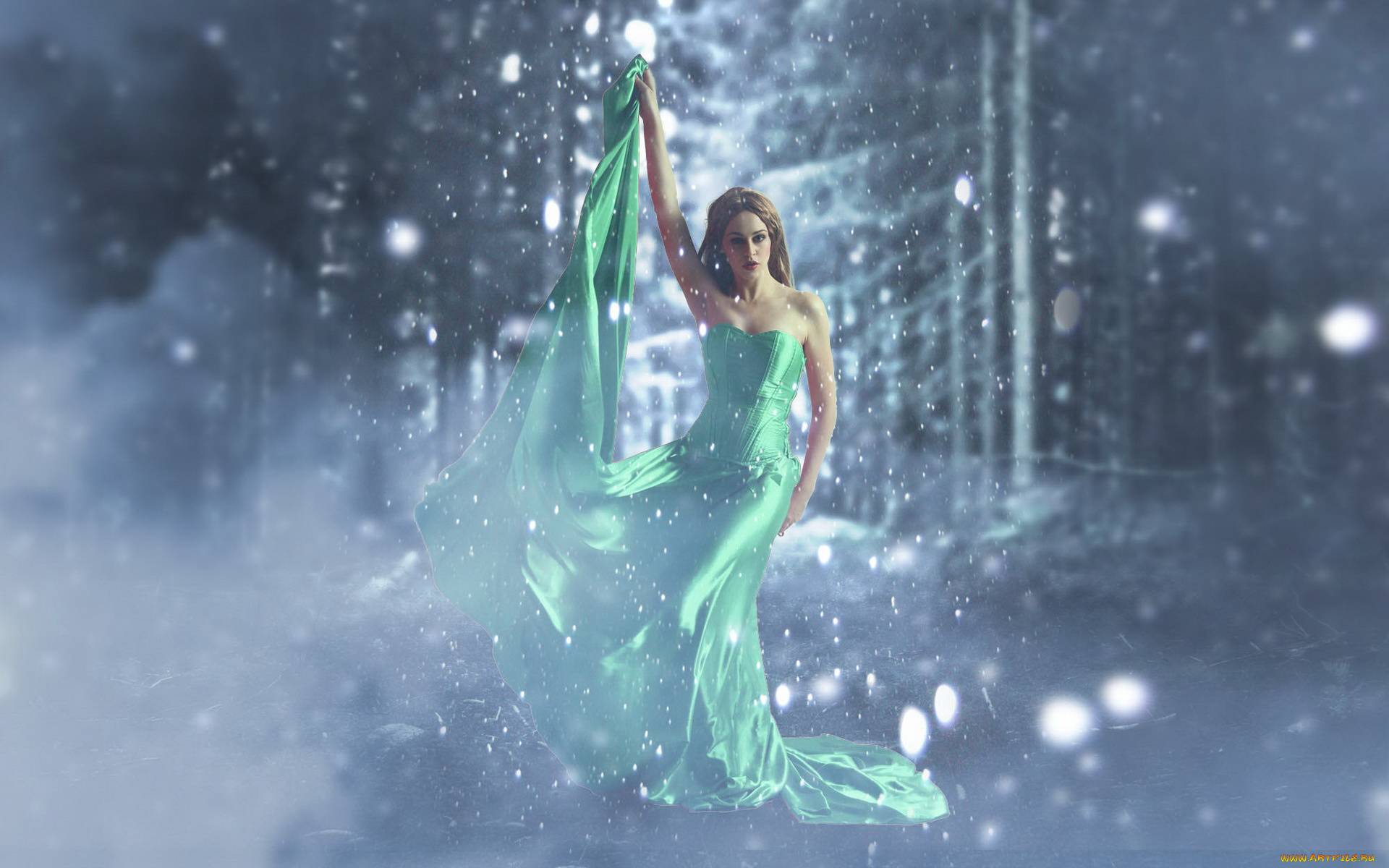 -Unsort, Креатив, девушки, unsort, креатив, девушка, лес