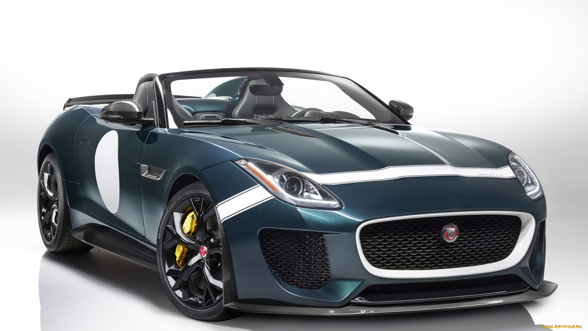 автомобили, jaguar, зеленый, 2014г, project, 7, f-type