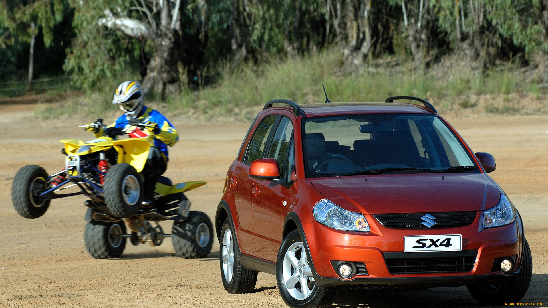 автомобили, suzuki, красный, za-spec, sx4
