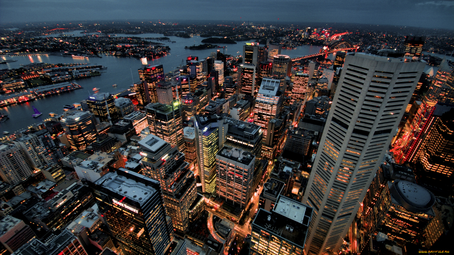 города, сидней, , австралия, панорама