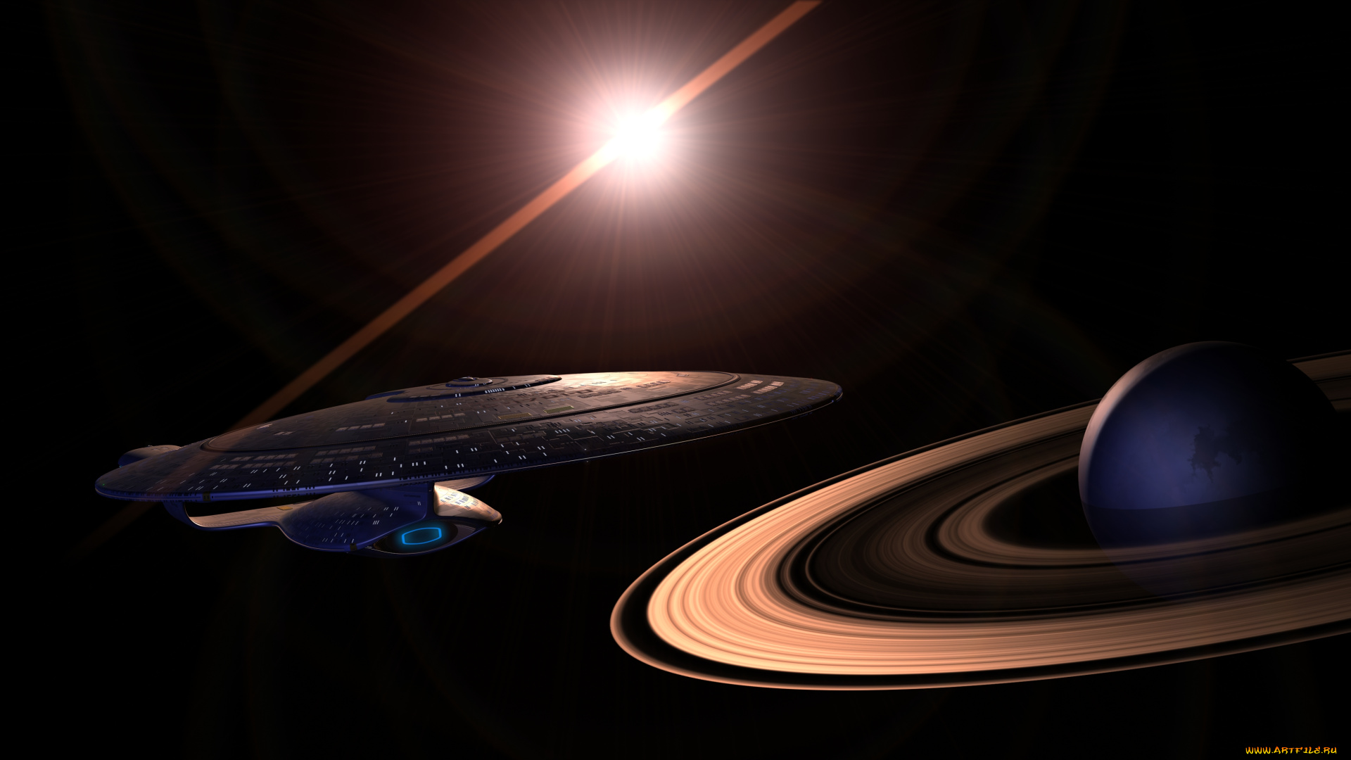 космос, арт, планета, корабль