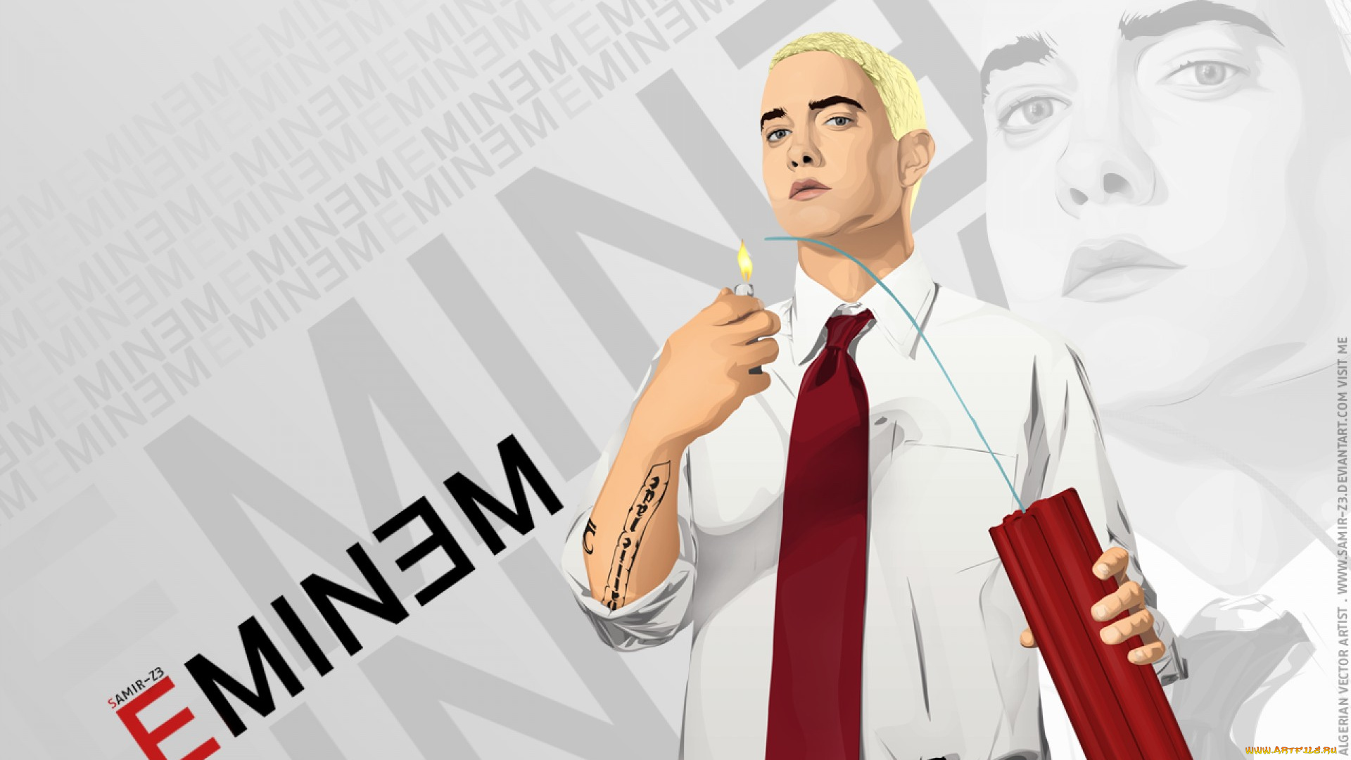 рисованные, люди, эминем