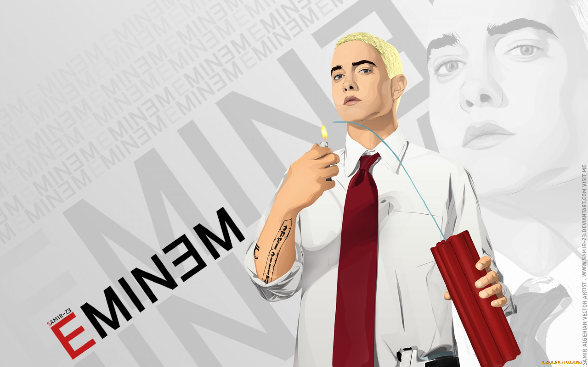 рисованные, люди, эминем