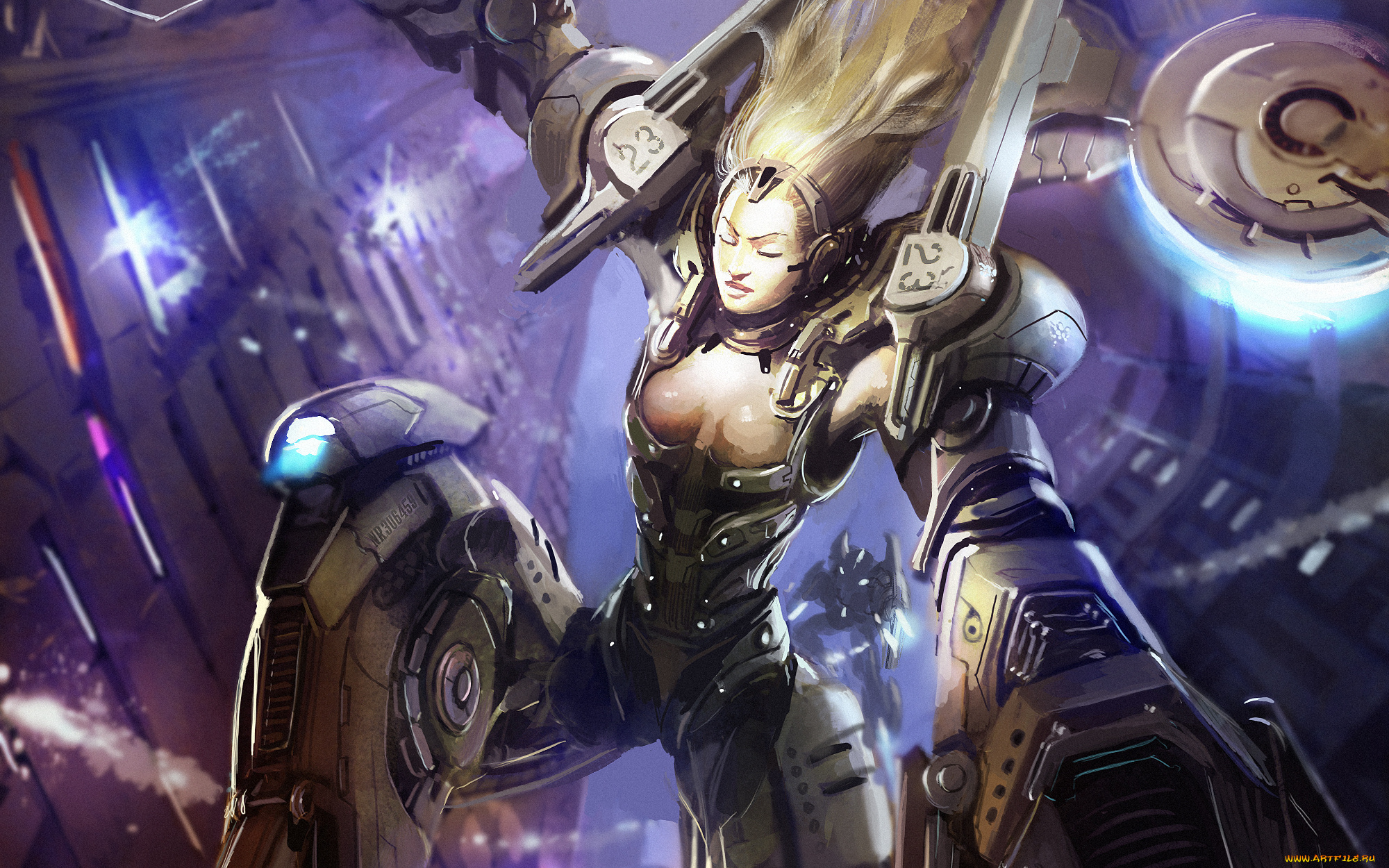 фэнтези, роботы, , киборги, , механизмы, киборг, полет, девушка, будущее