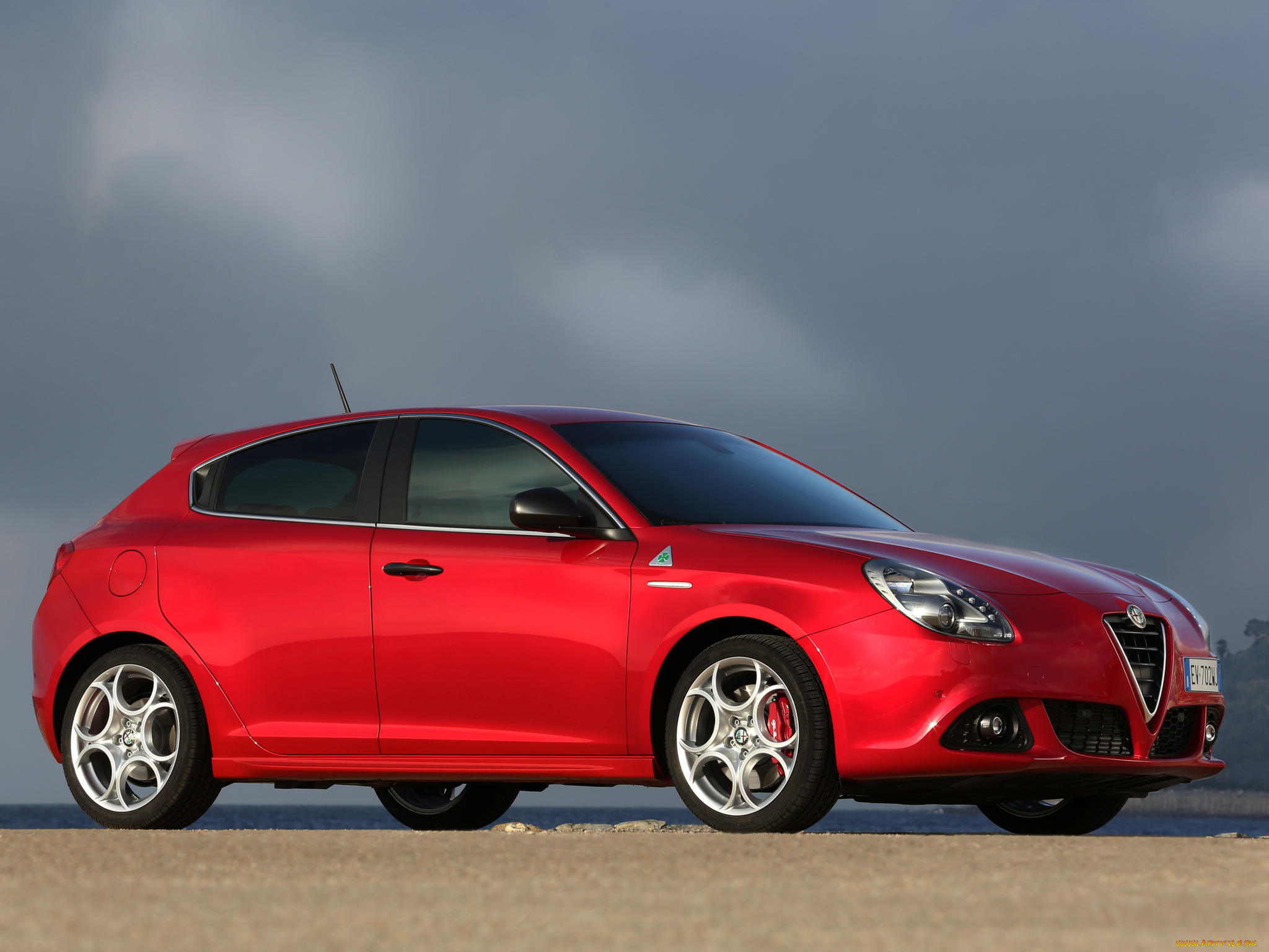 автомобили, alfa, romeo, красный, 2014, г, 940, verde, quadrifoglio, giulietta, alfa, romeo