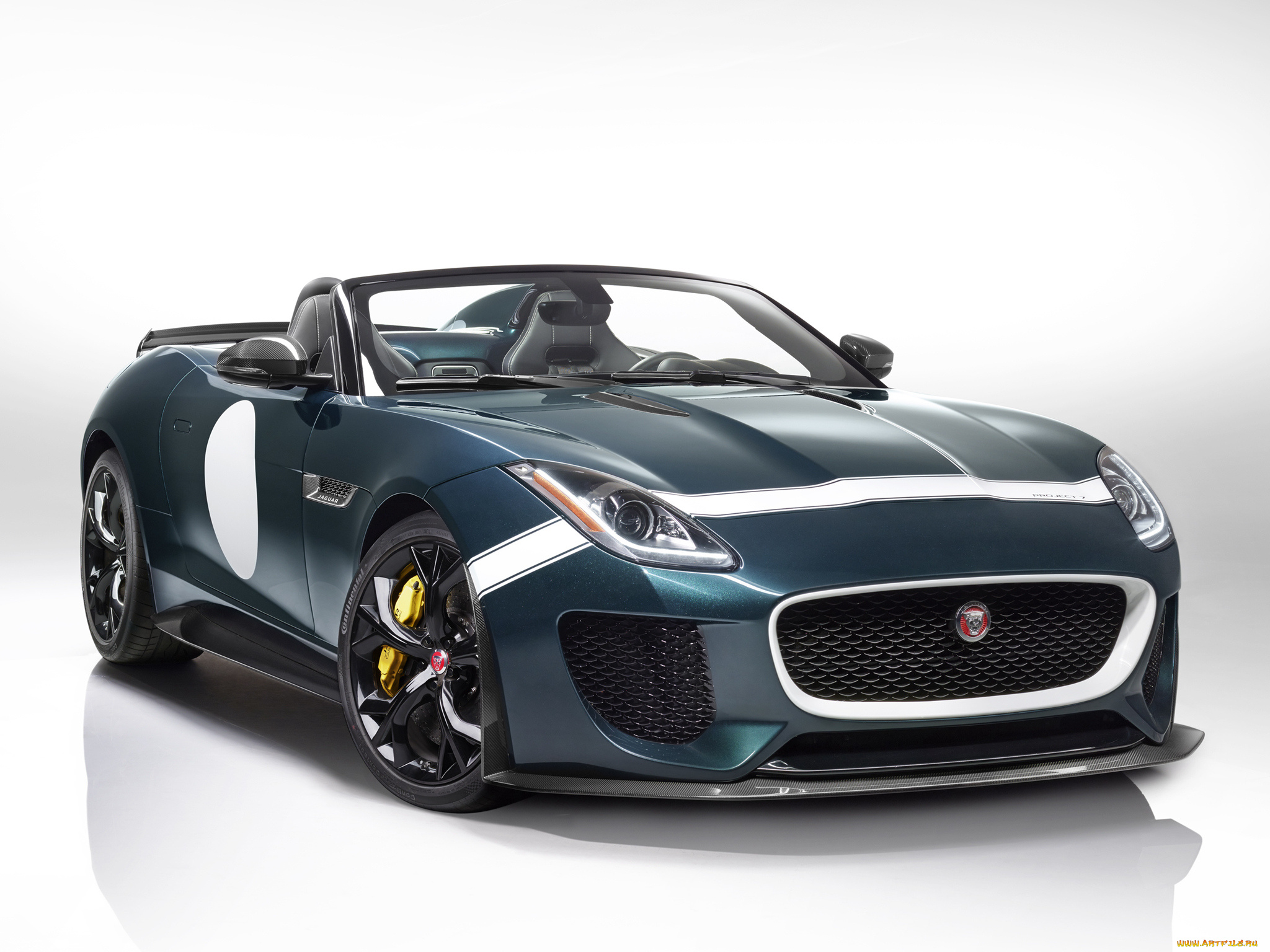 автомобили, jaguar, зеленый, 2014г, project, 7, f-type