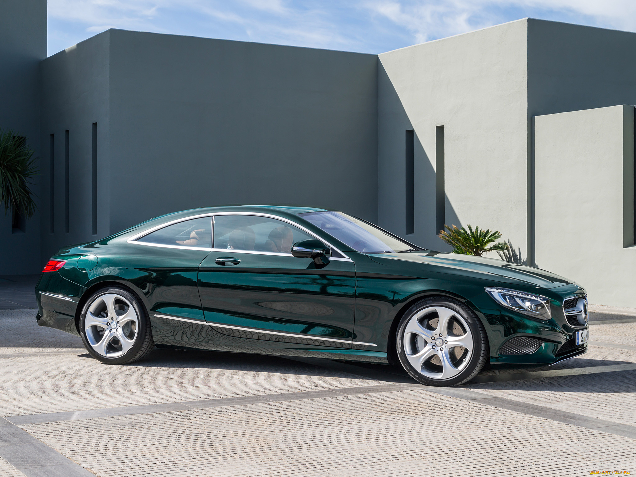 автомобили, mercedes-benz, 2014г, c217, 4matic, coupе, s, 500, зеленый