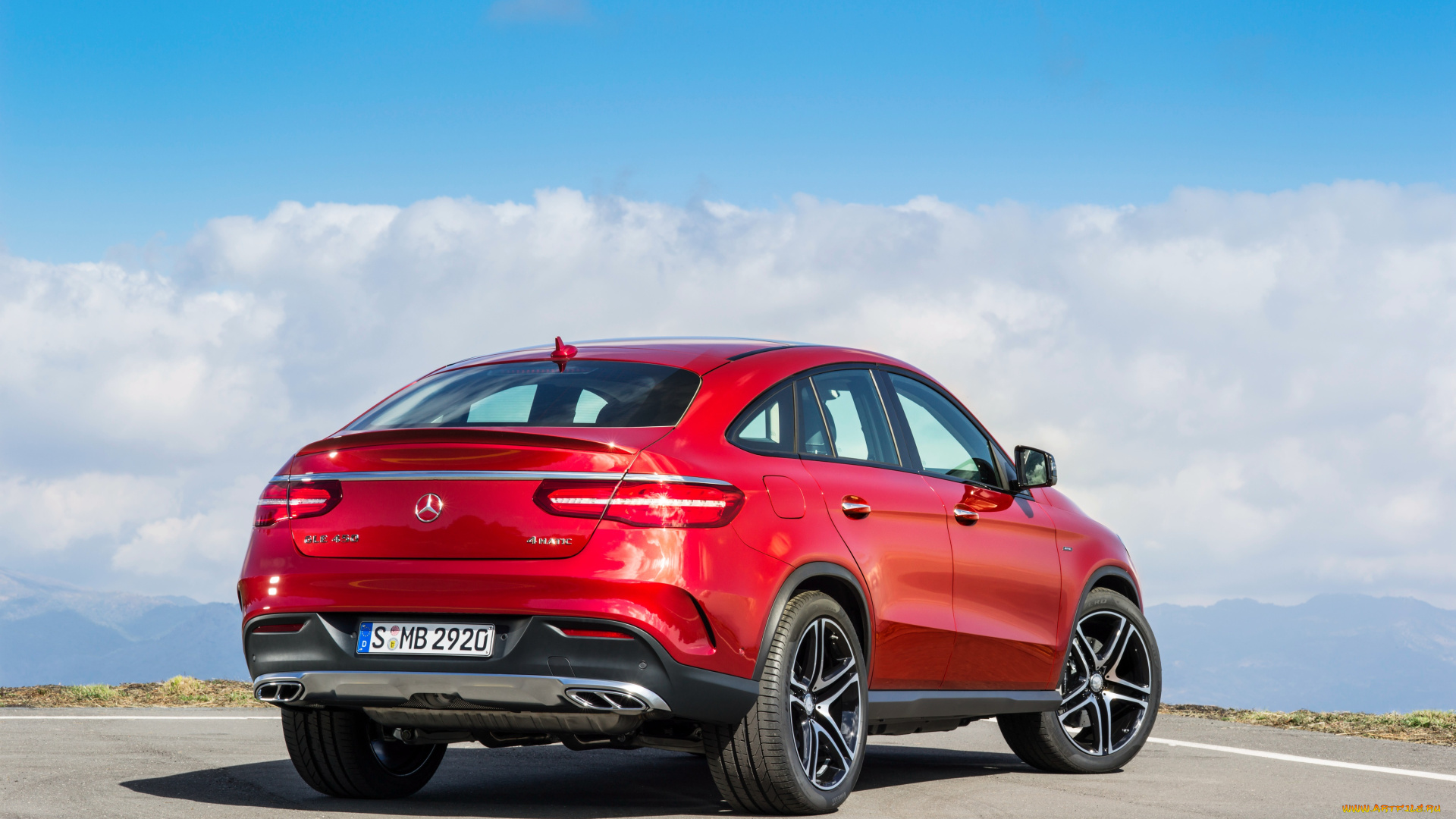 автомобили, mercedes-benz, gle, coupе, 4matic, amg, 450, красный, 2015г, c292