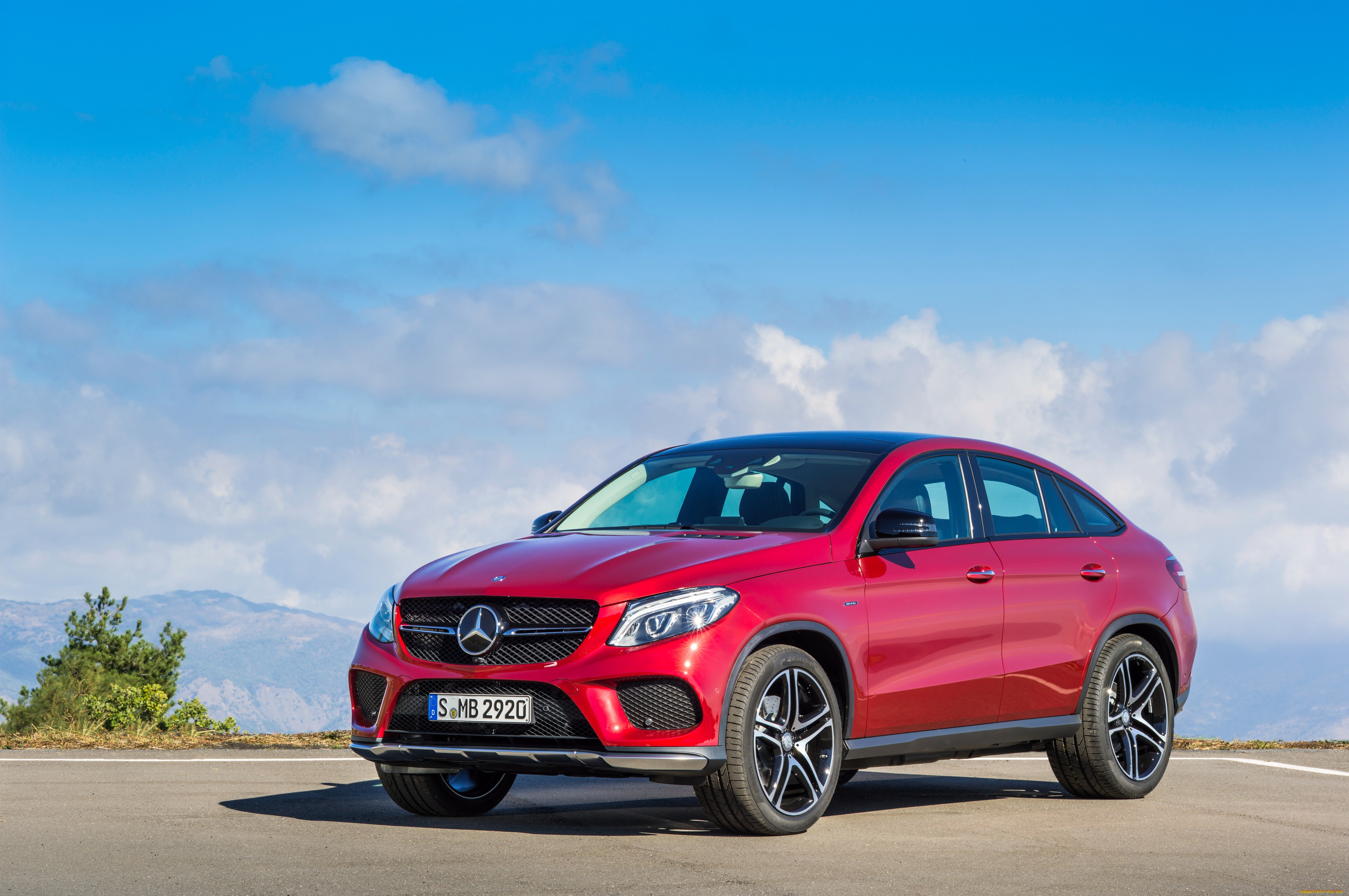 автомобили, mercedes-benz, красный, 2015г, c292, coupе, 4matic, amg, 450, gle