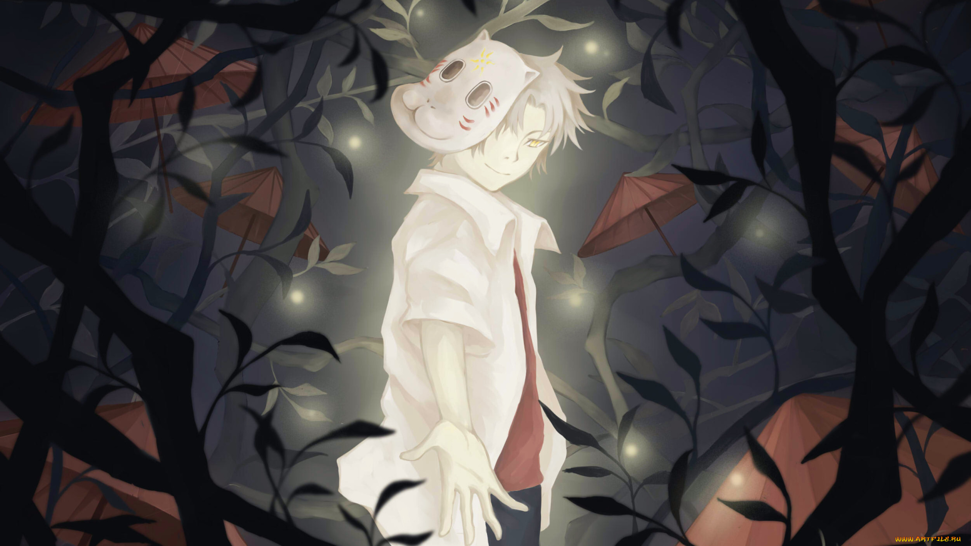 аниме, hotarubi, no, mori, e, парень