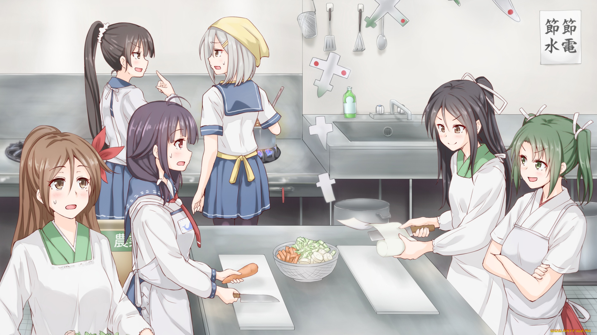 аниме, kantai, collection, девушки