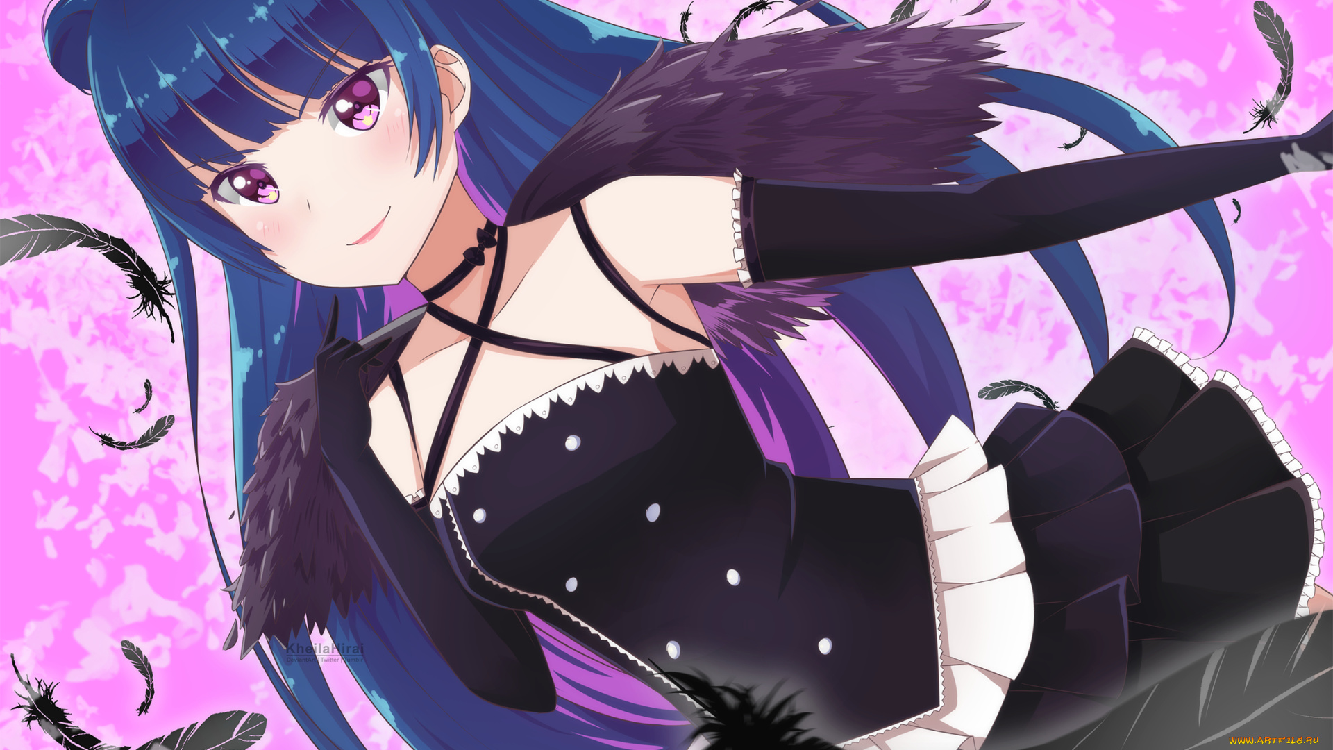 аниме, love, live, , school, idol, project, взгляд, фон, девушка