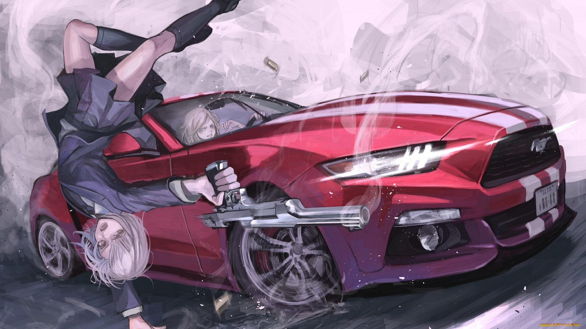 аниме, оружие, , техника, , технологии, девушка