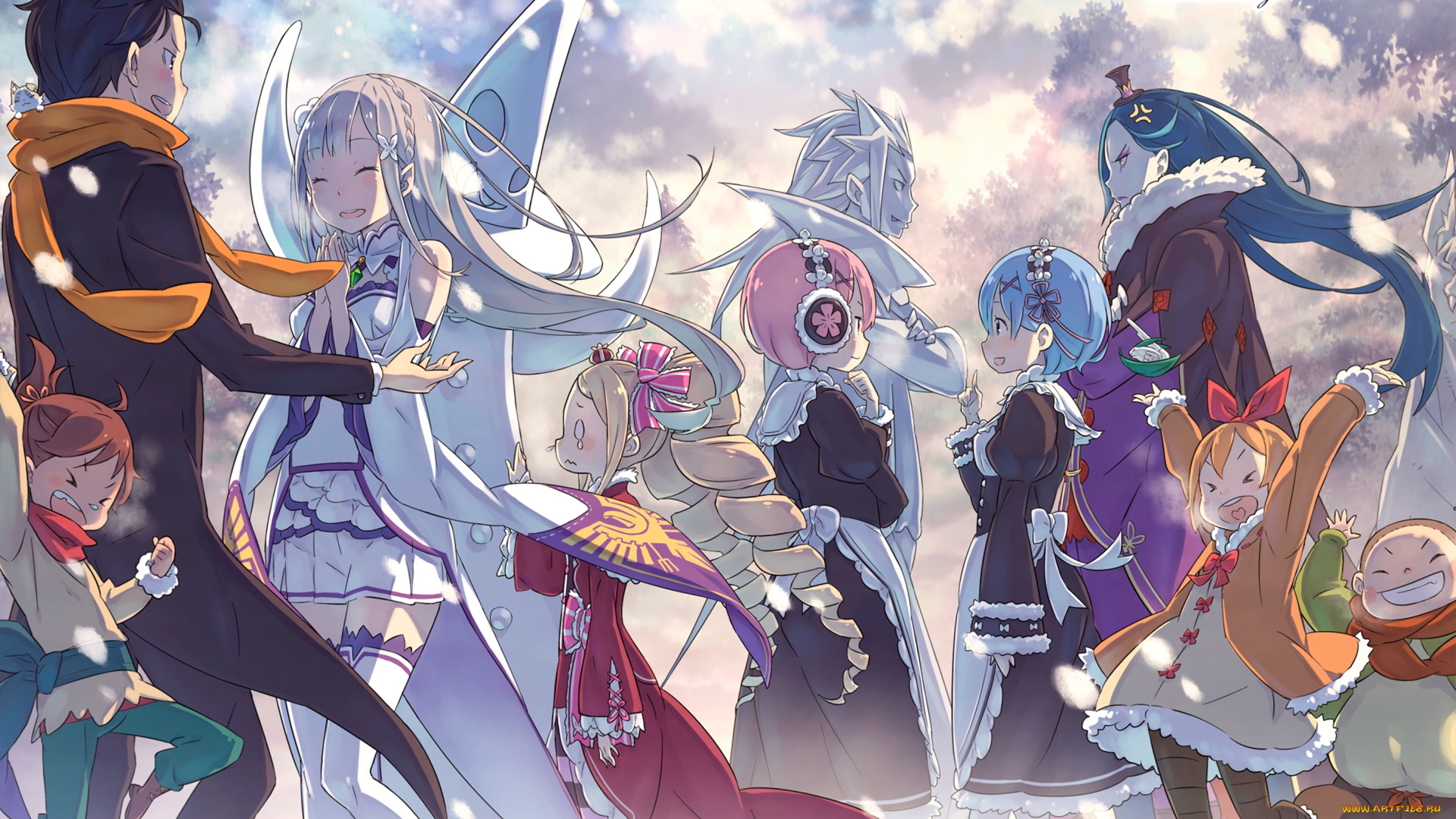 аниме, re, , zero, kara, hajimeru, isekai, seikatsu, персонажи