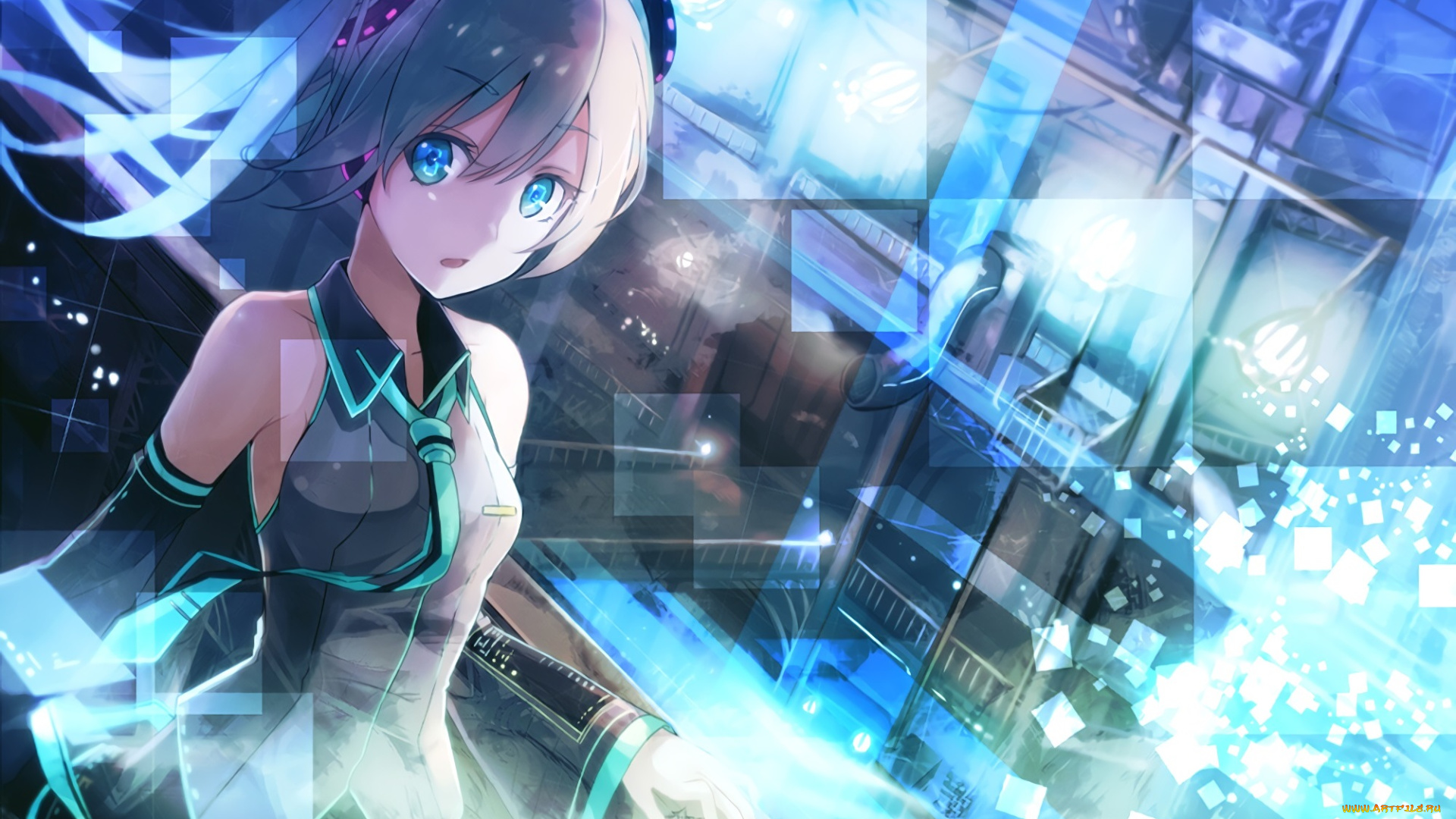 аниме, vocaloid, девушка